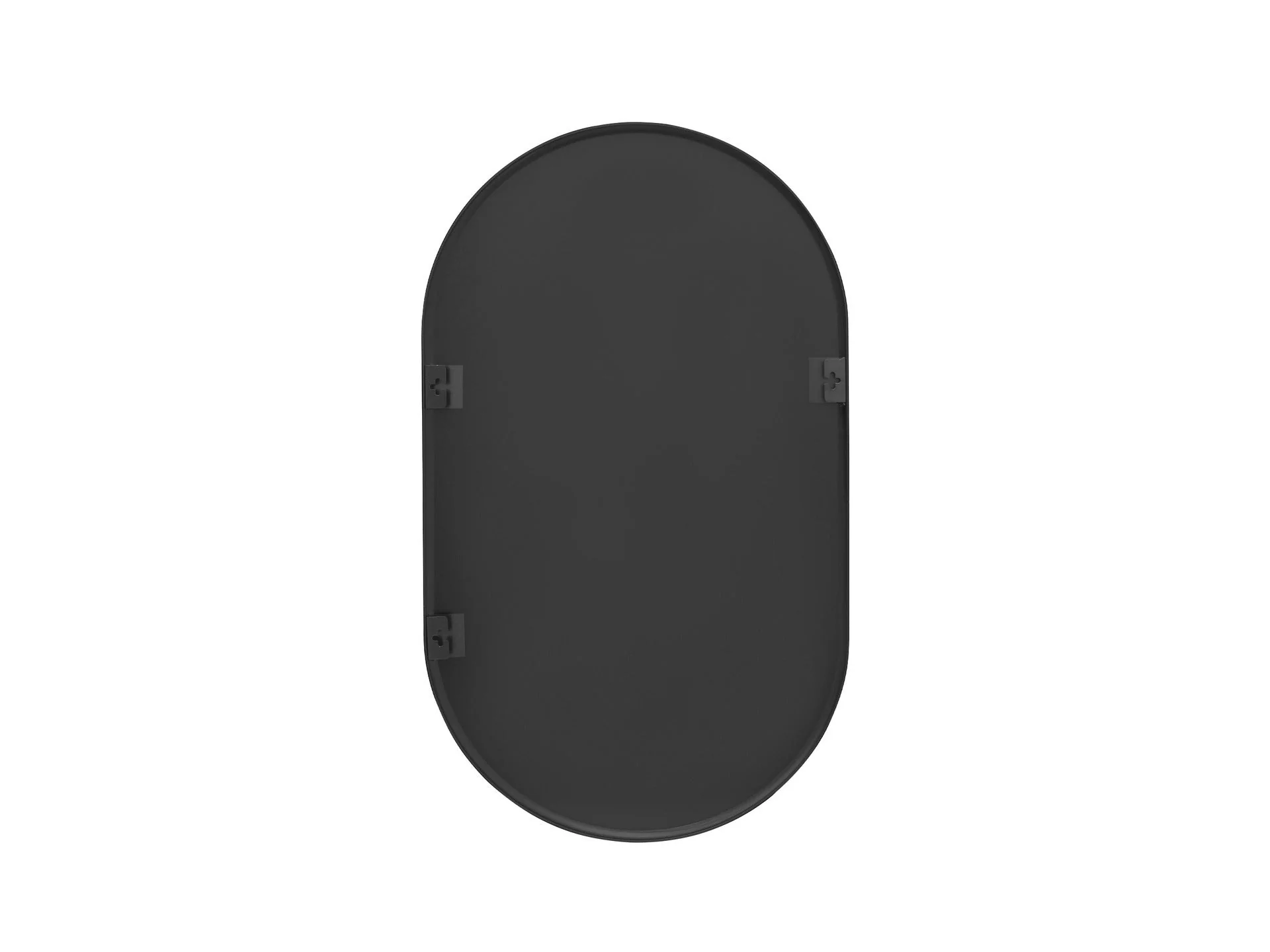 Luna Oval Metal Framed Wall Mirror - Black - Image 11