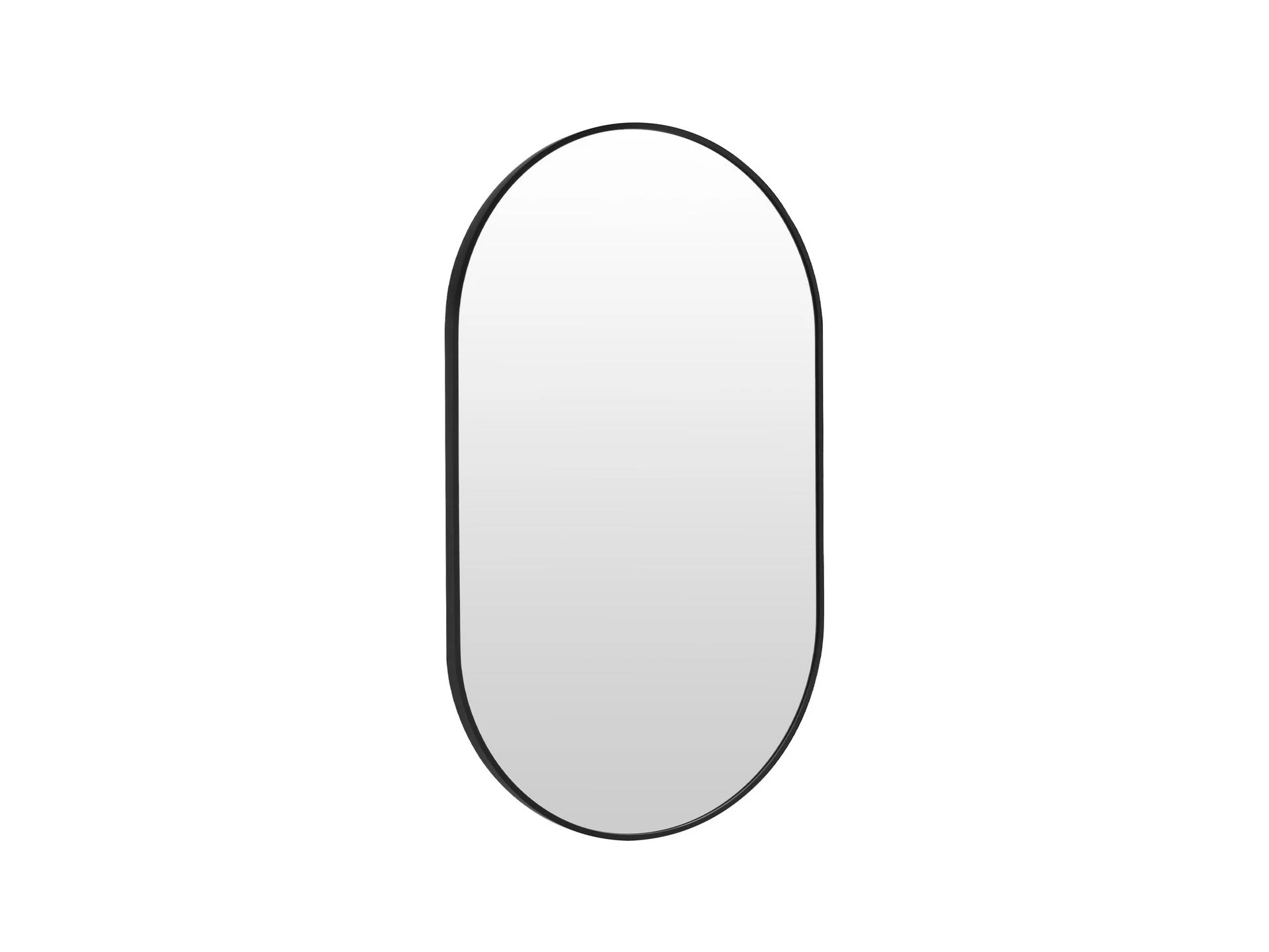 Luna Oval Metal Framed Wall Mirror - Black - Image 9