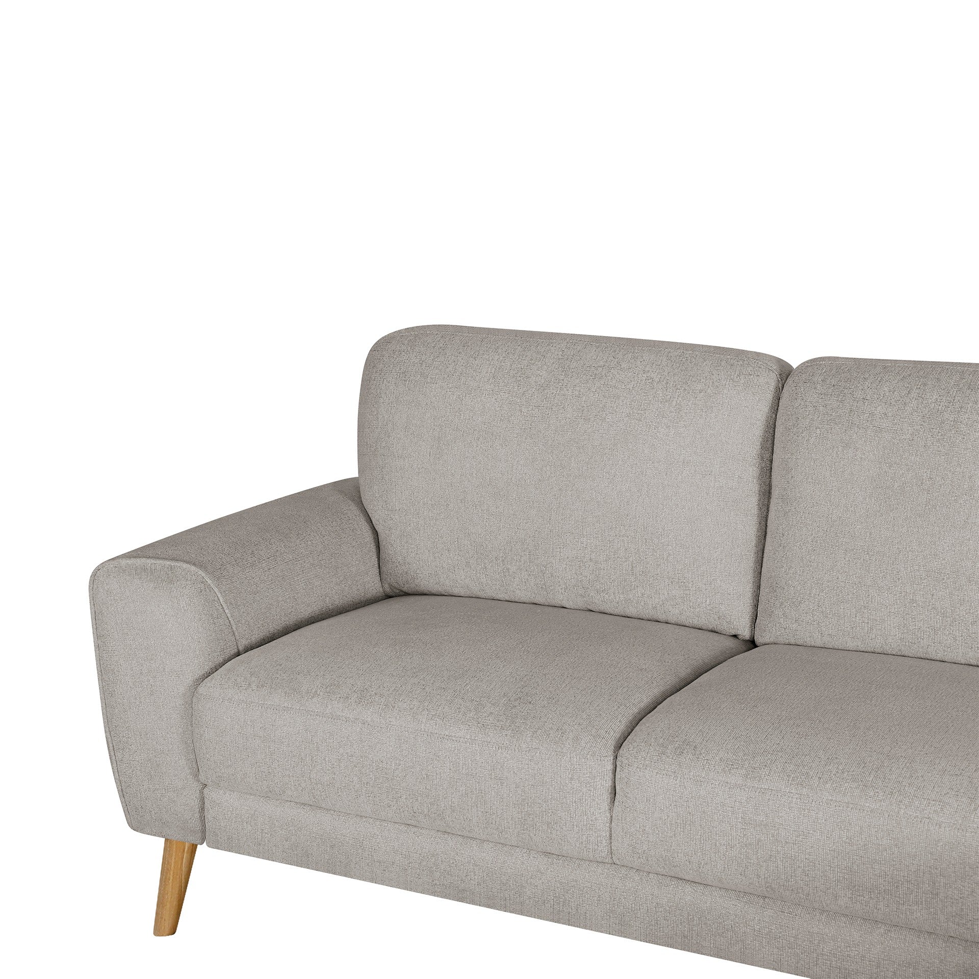 Luno 3 Seater Sofa with Right Facing Chaise - Beige - Image 10