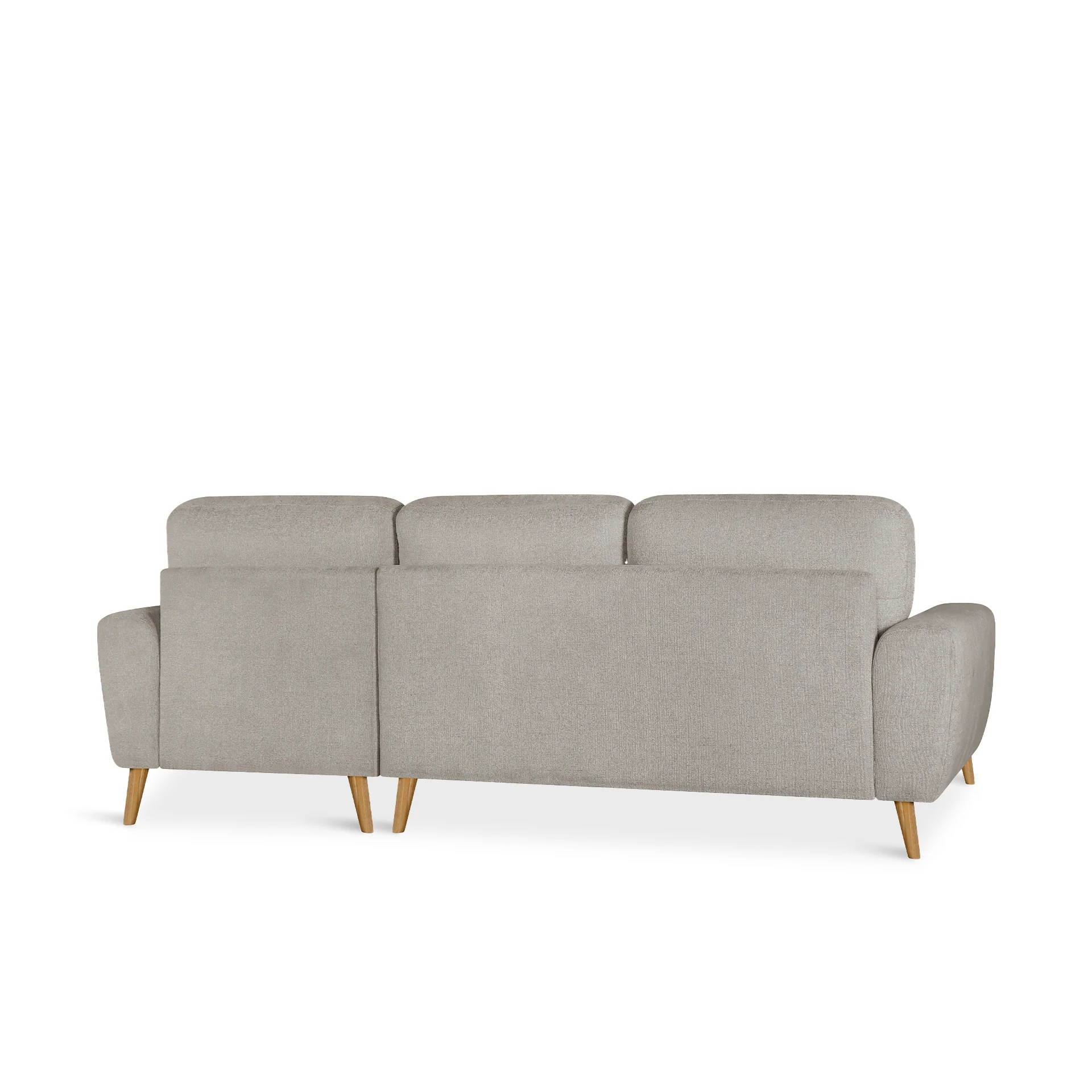 Luno 3 Seater Sofa with Right Facing Chaise - Beige - Image 8