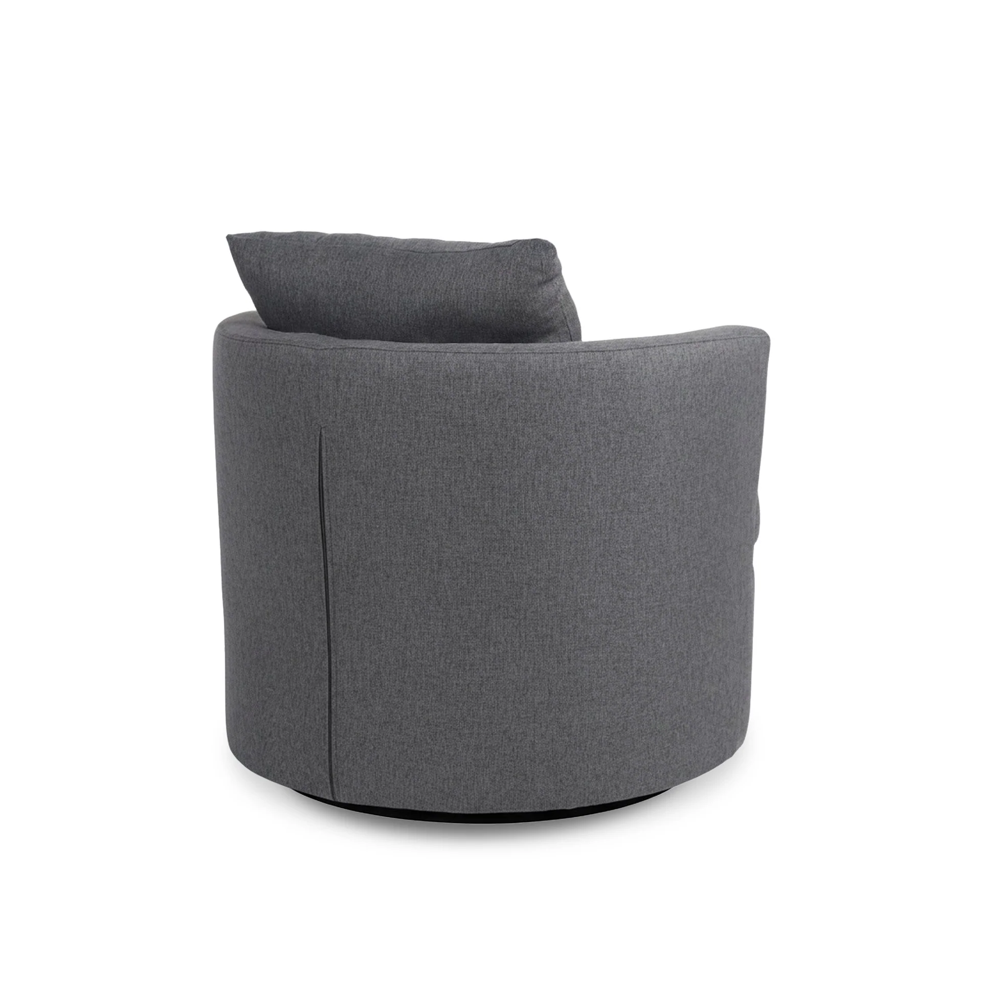 Luva Linen Swivel Armchair - Dark Grey - Image 10