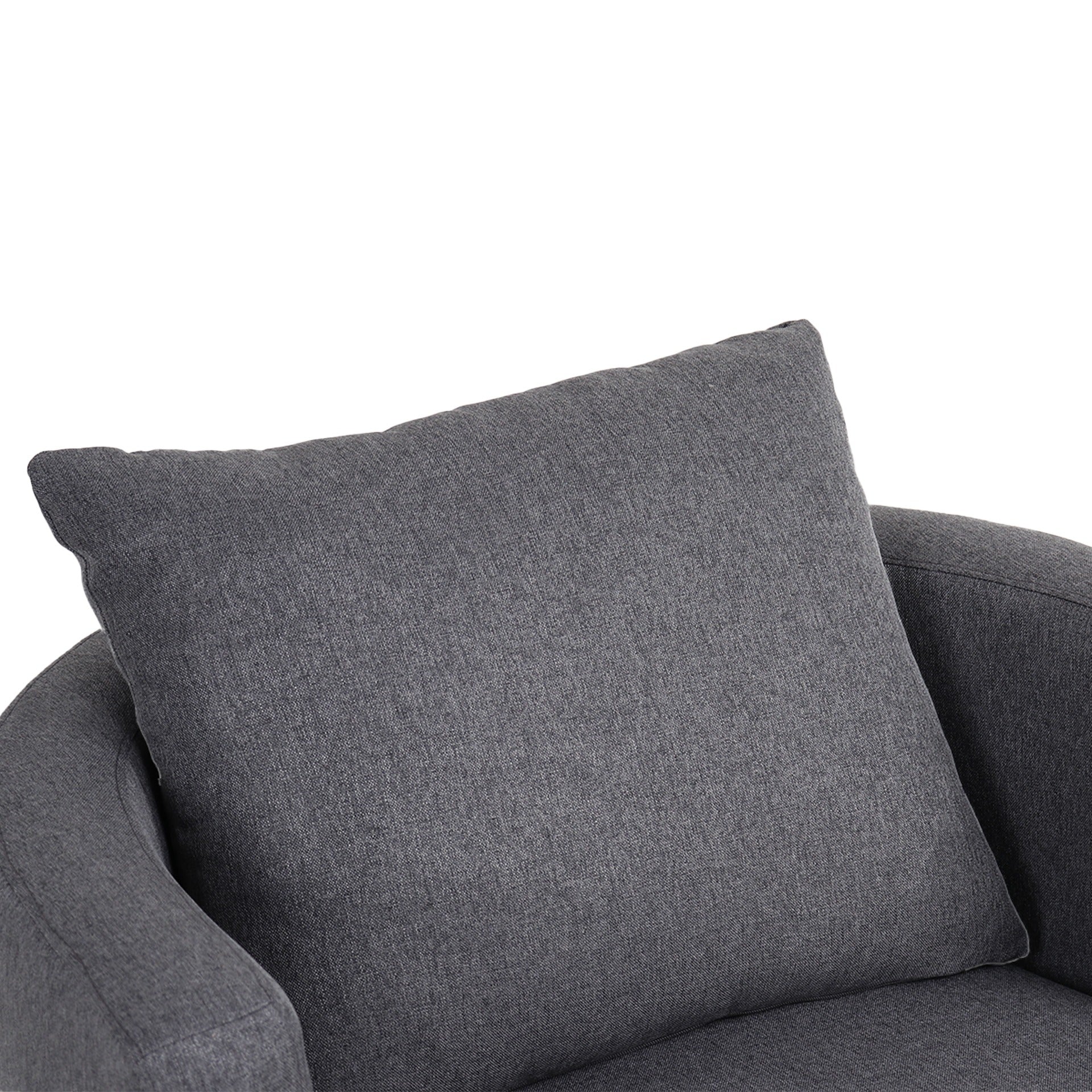 Luva Linen Swivel Armchair - Dark Grey - Image 12