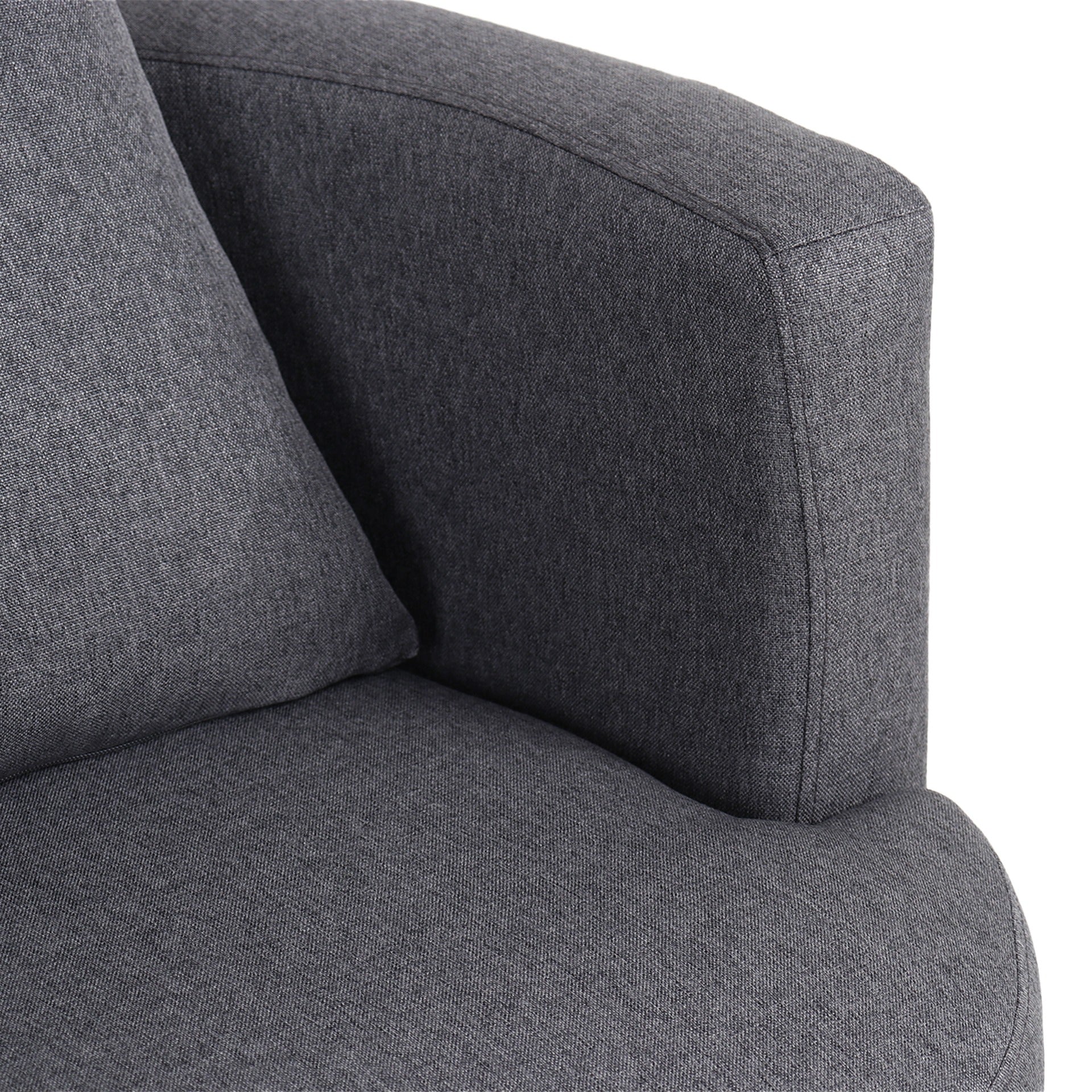 Luva Linen Swivel Armchair - Dark Grey - Image 13