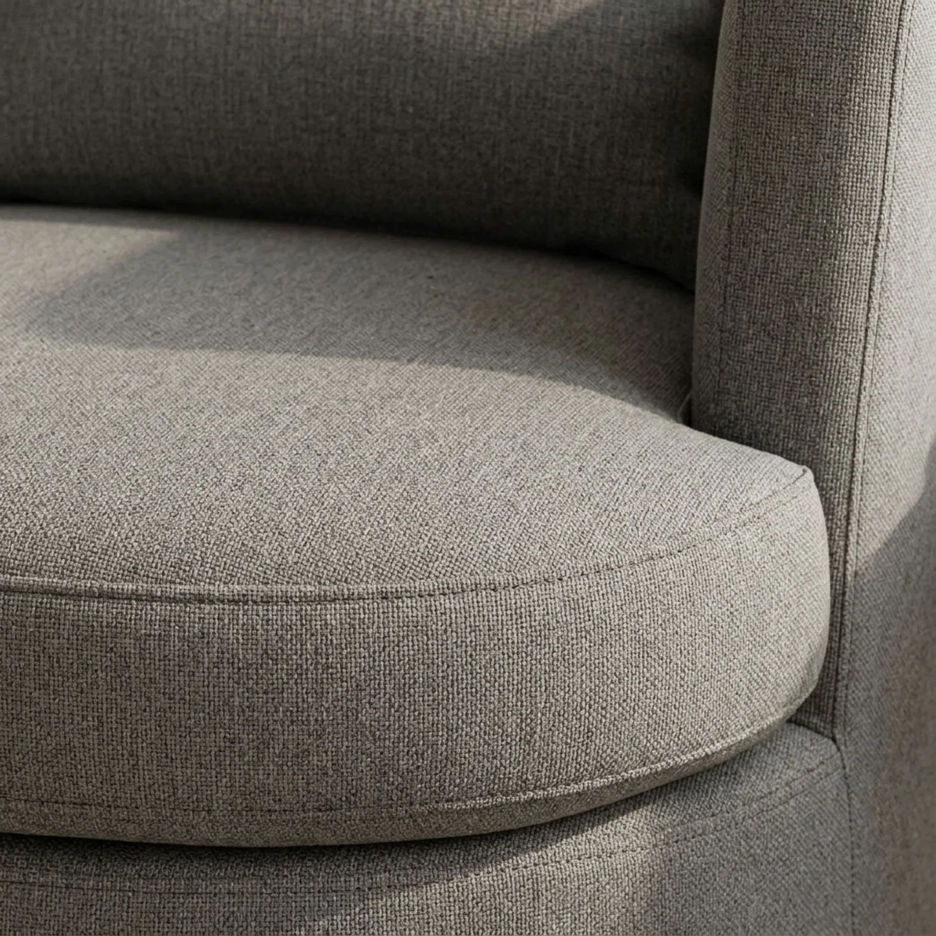 Luva Linen Swivel Armchair - Dark Grey - Image 6