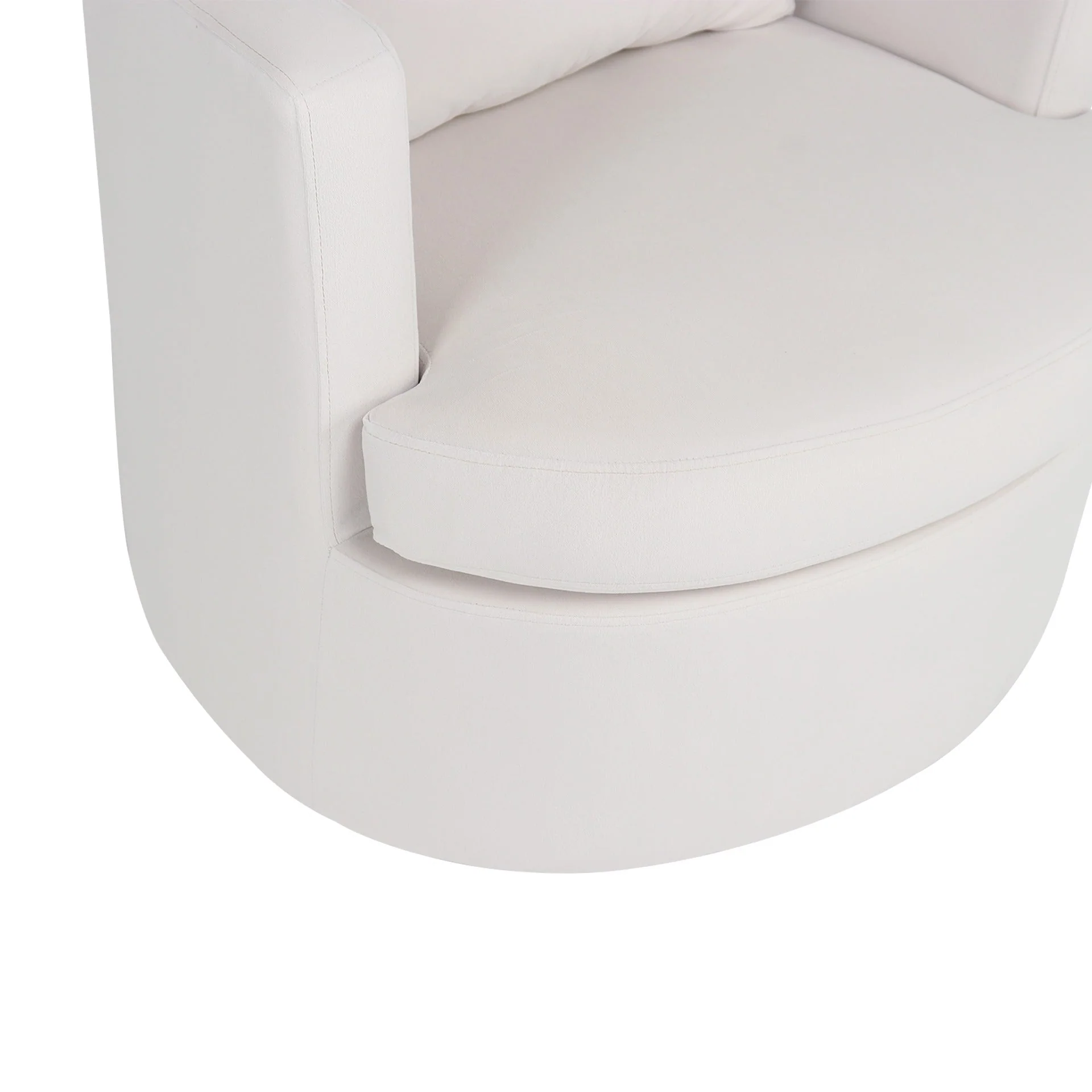 Luva Velvet Swivel Armchair - Cream - Image 11