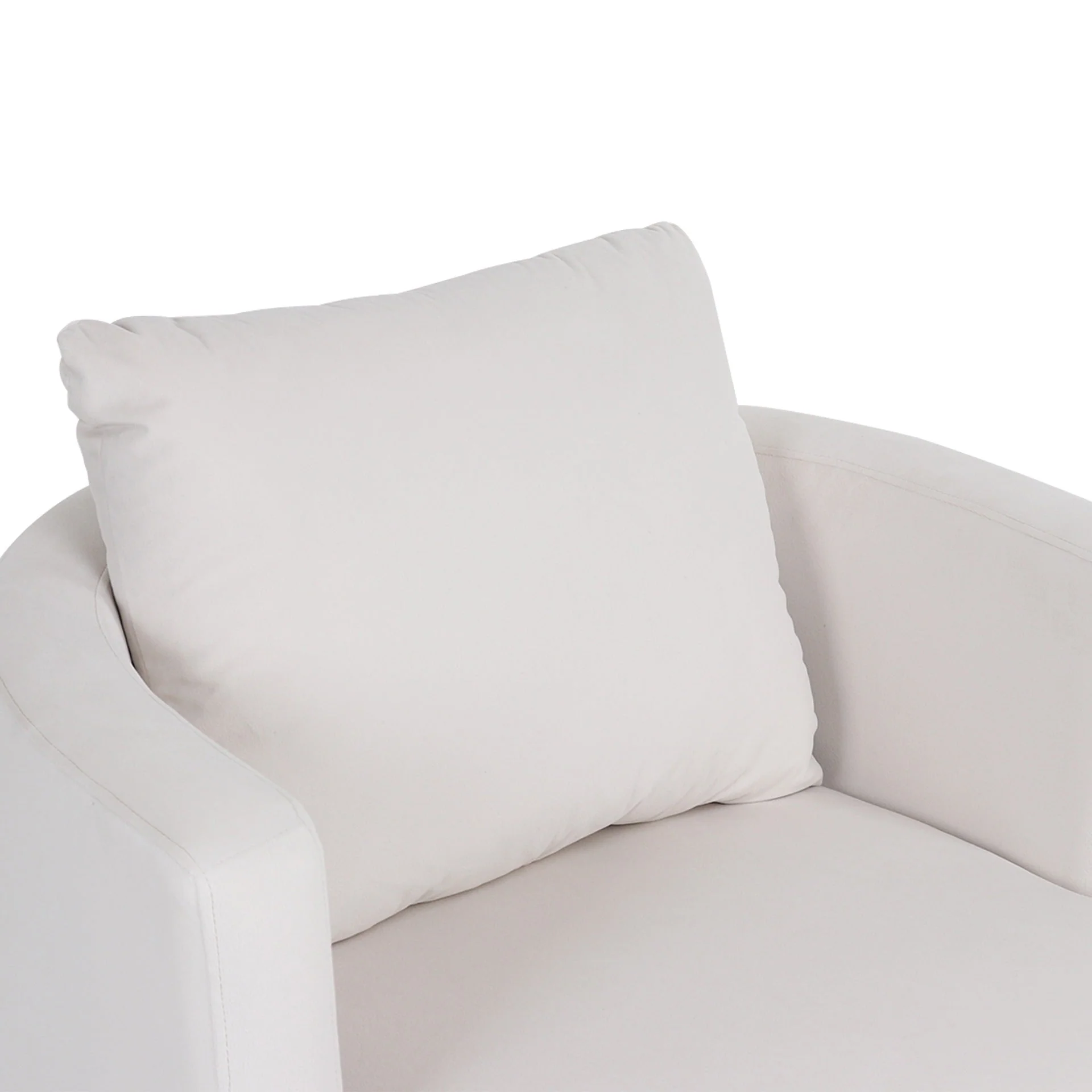 Luva Velvet Swivel Armchair - Cream - Image 12
