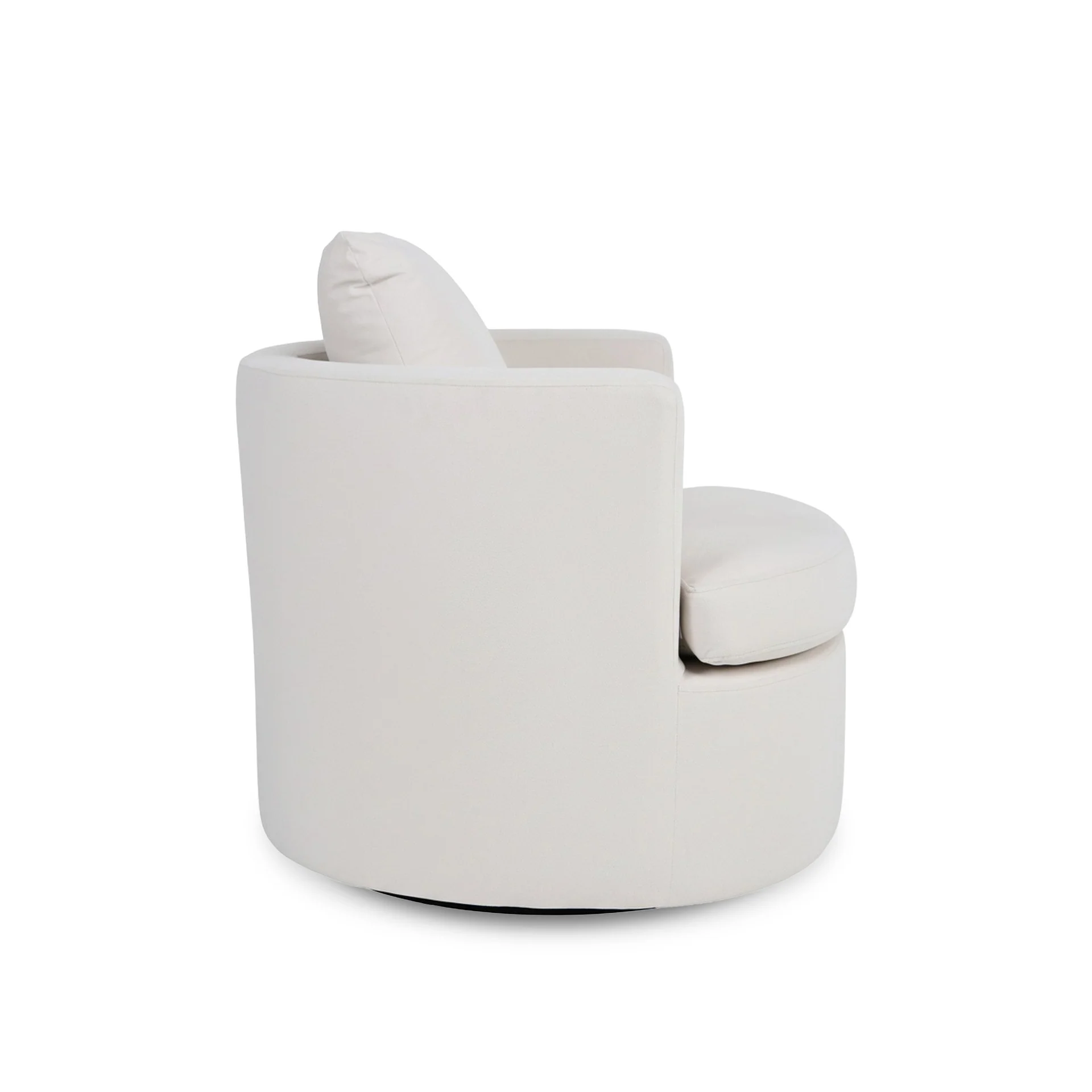 Luva Velvet Swivel Armchair - Cream - Image 9