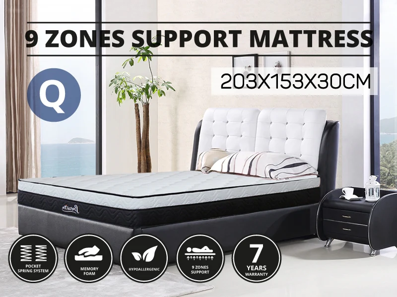 Luxury 9 Zones Support Mattress - QUEEN