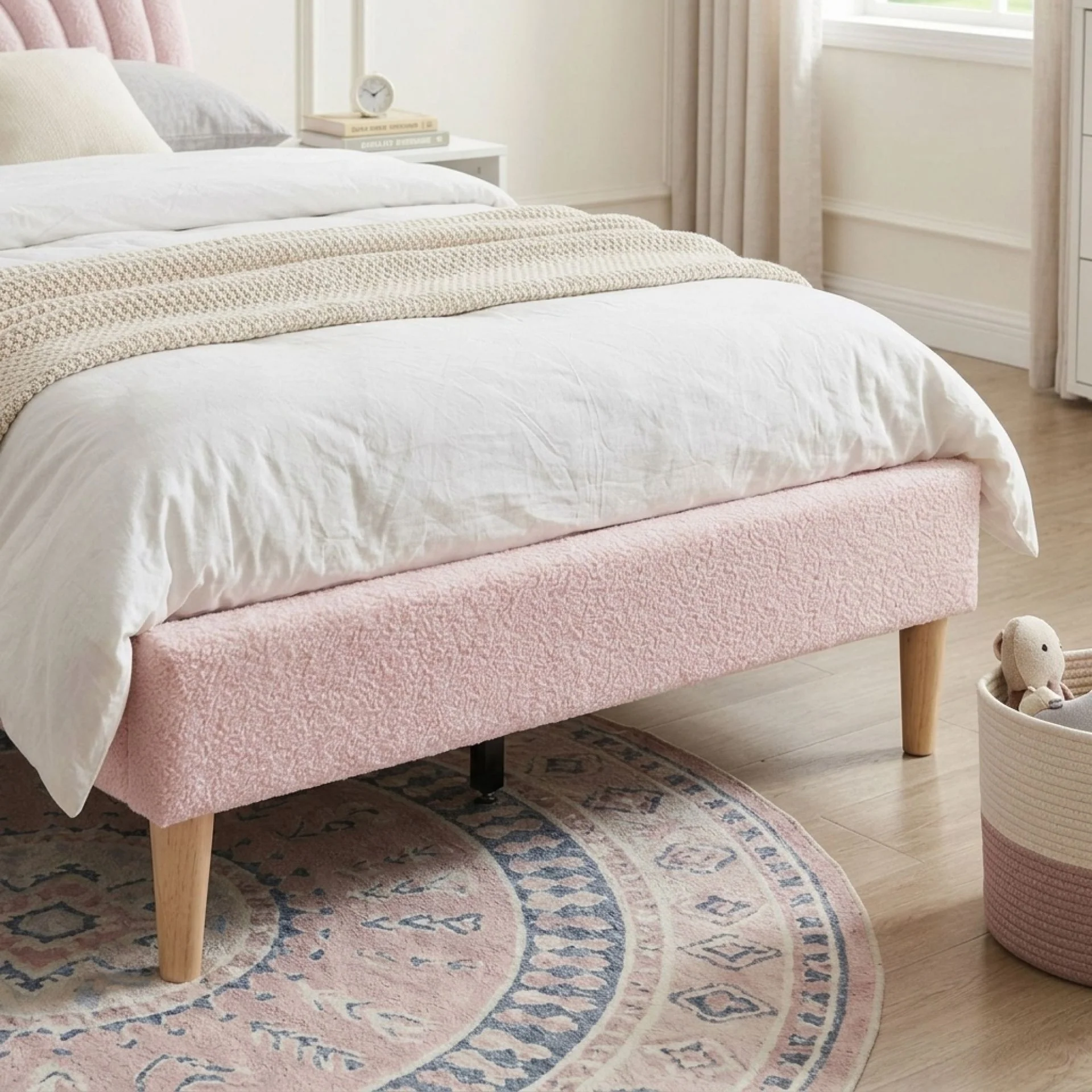 Lydia King Single Bed Frame - Pink - Image 7