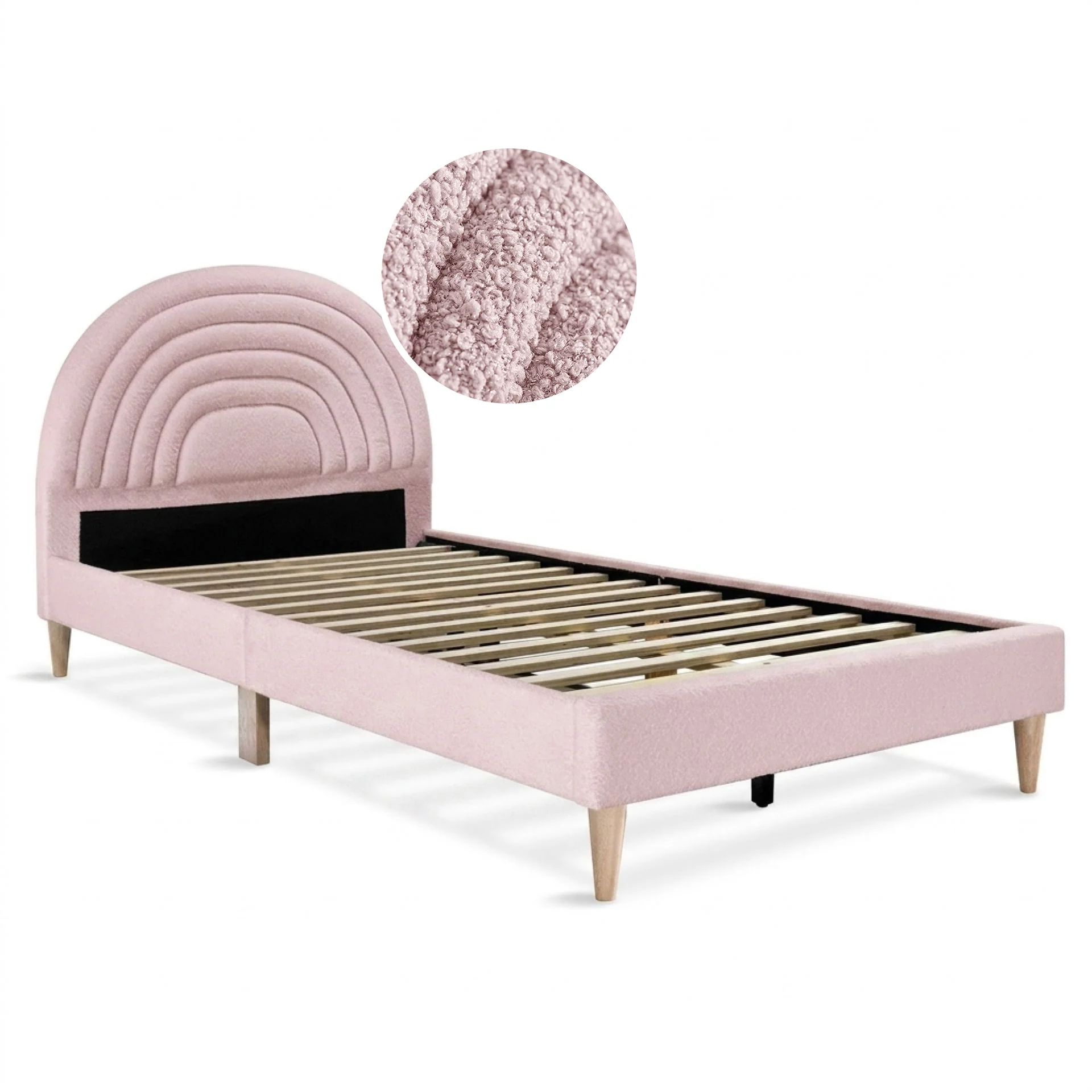 Lydia King Single Bed Frame - Pink - Image 8