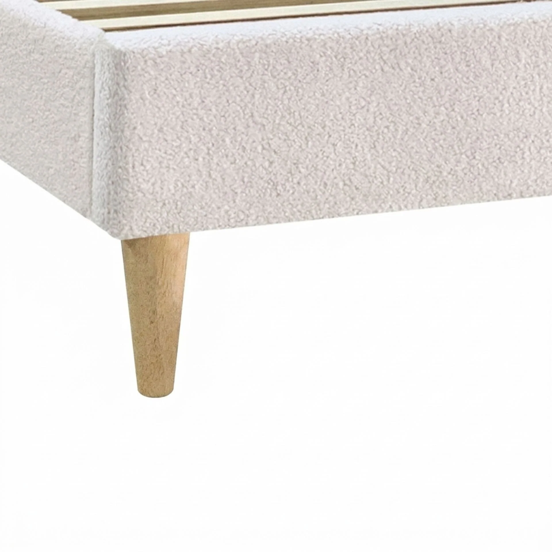 Lydia Single Bed Frame - Cream - Image 10