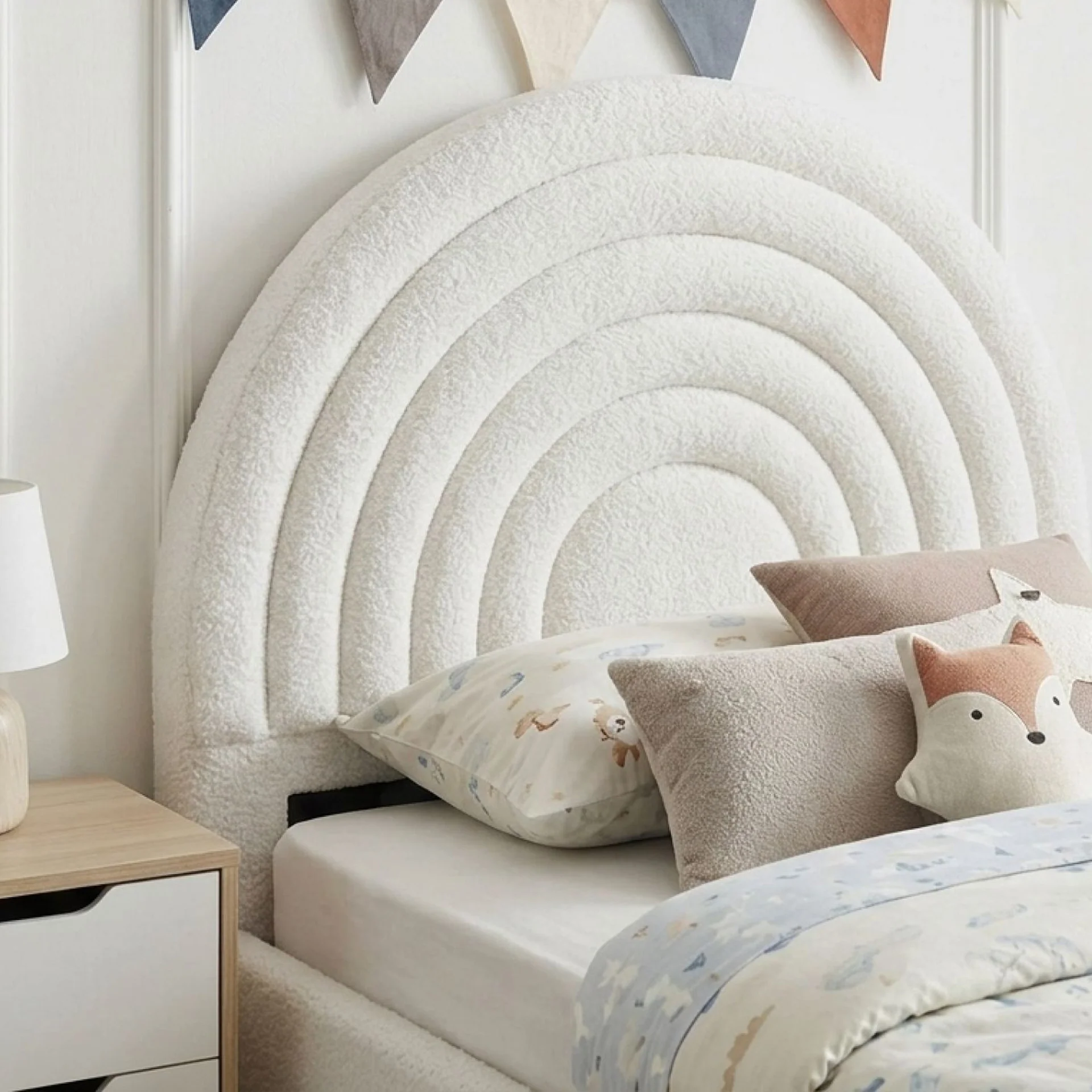 Lydia Single Bed Frame - Cream - Image 5