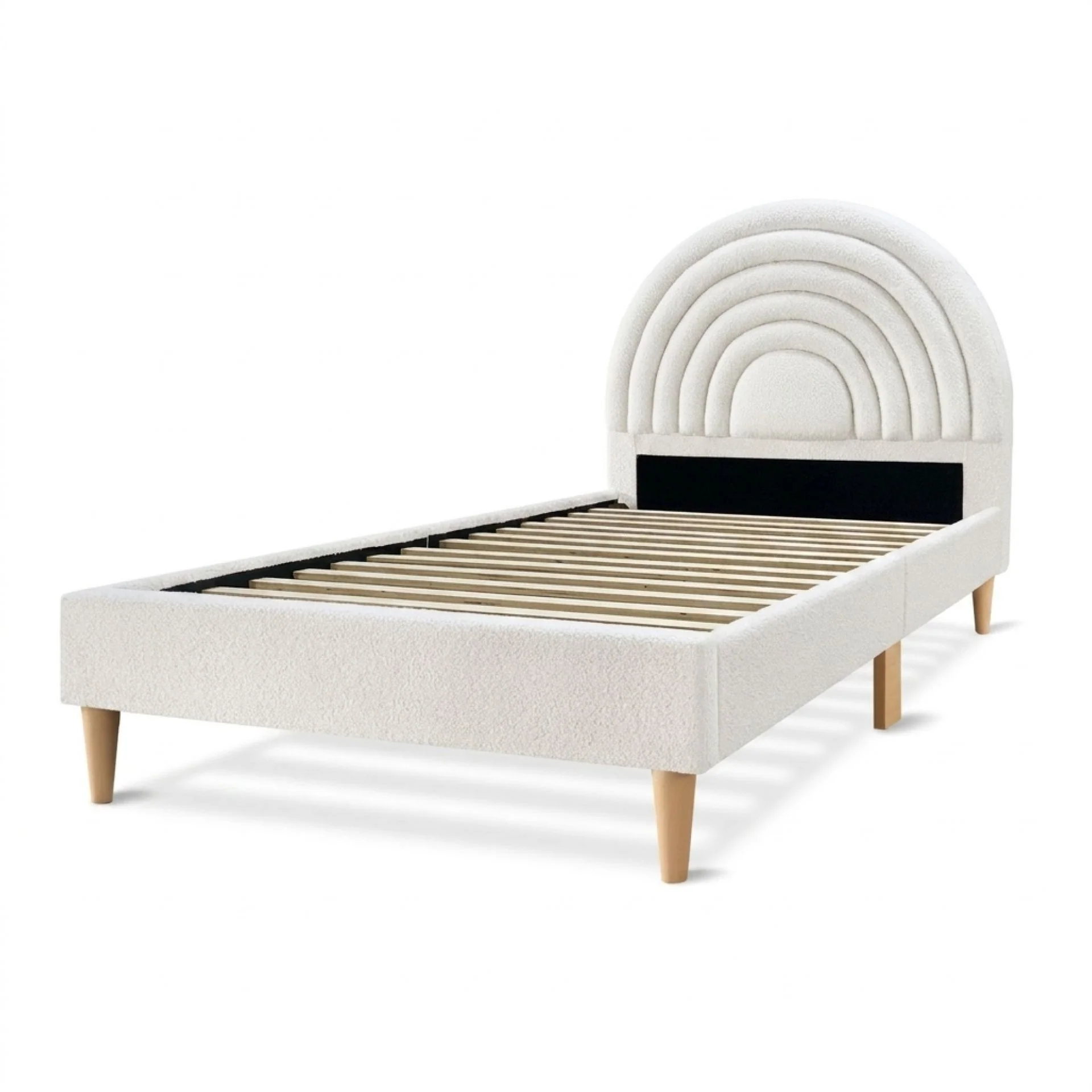 Lydia Single Bed Frame - Cream - Image 8