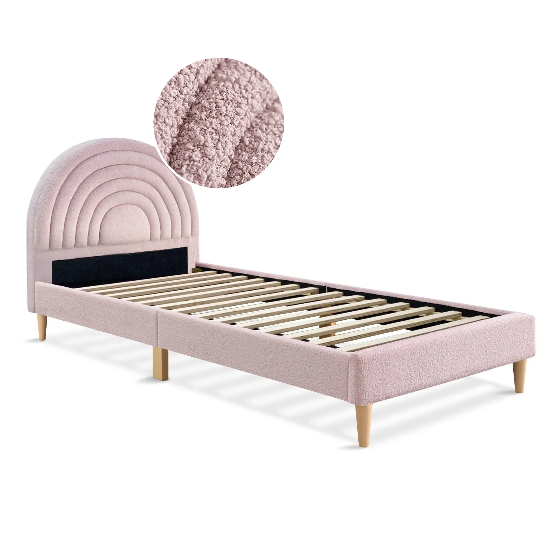 Lydia Single Bed Frame - Pink - Image 8