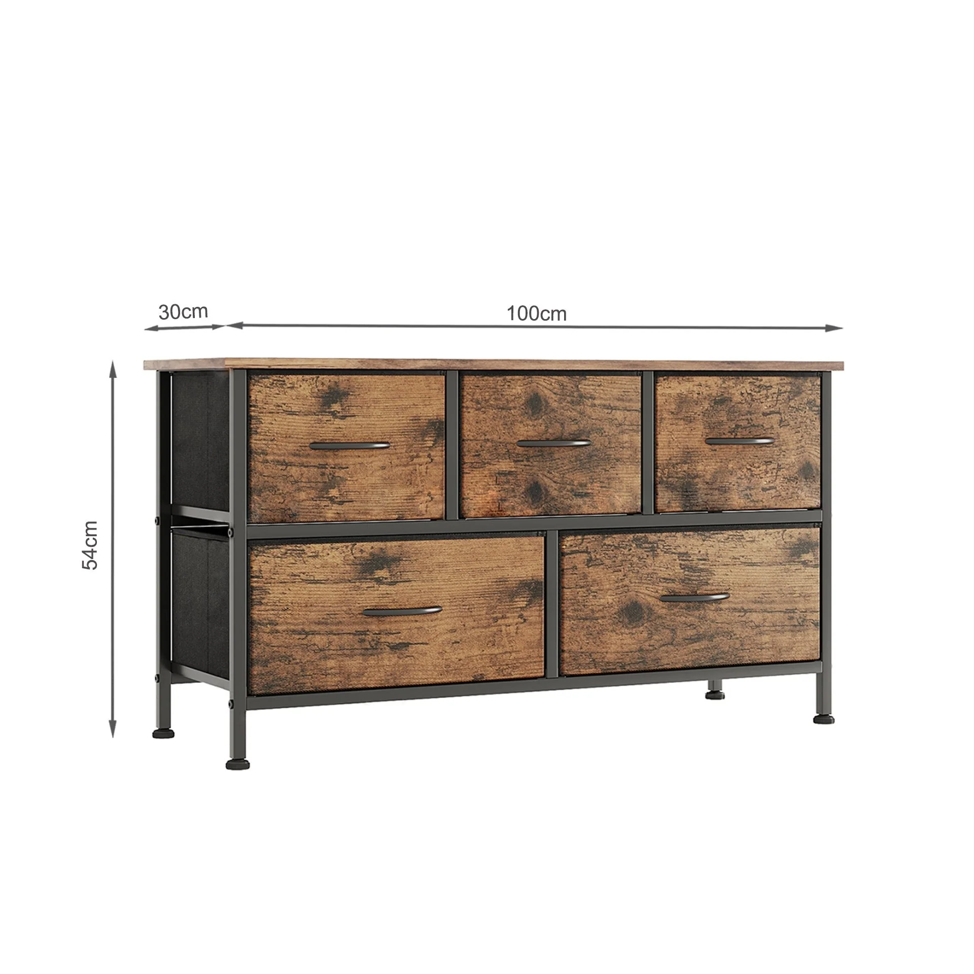 Madilyn 5 Drawers Lowboy - Rustic Brown - Image 6