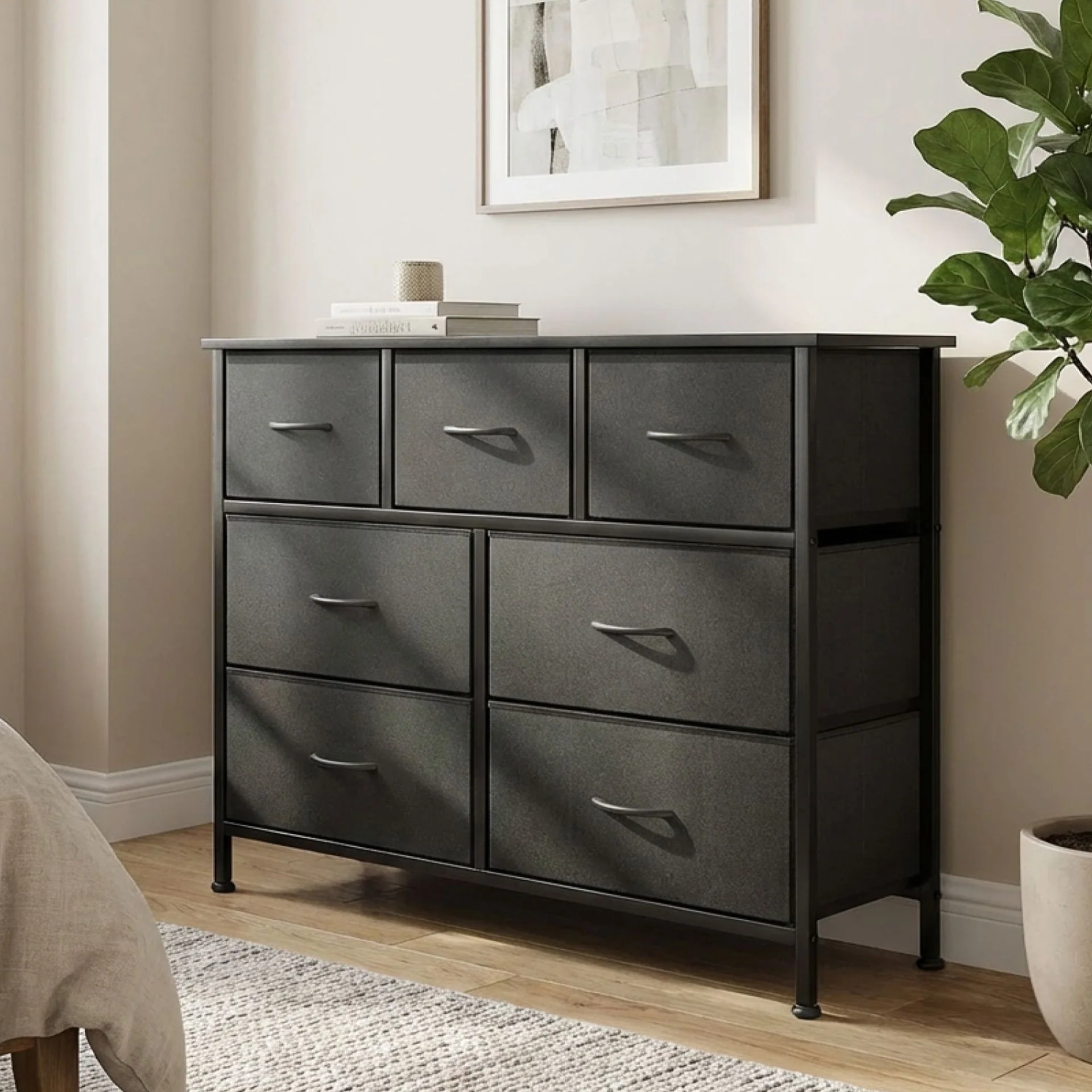 Madilyn 7 Drawers Lowboy - Black - Image 5