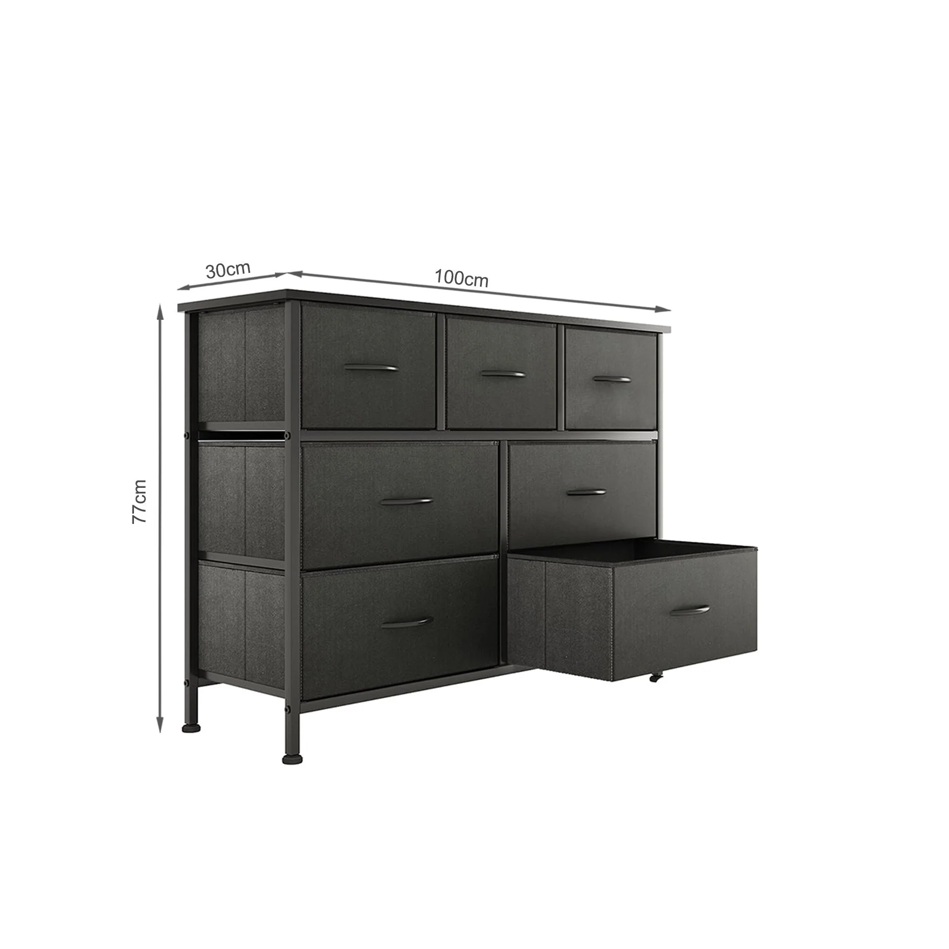 Madilyn 7 Drawers Lowboy - Black - Image 9
