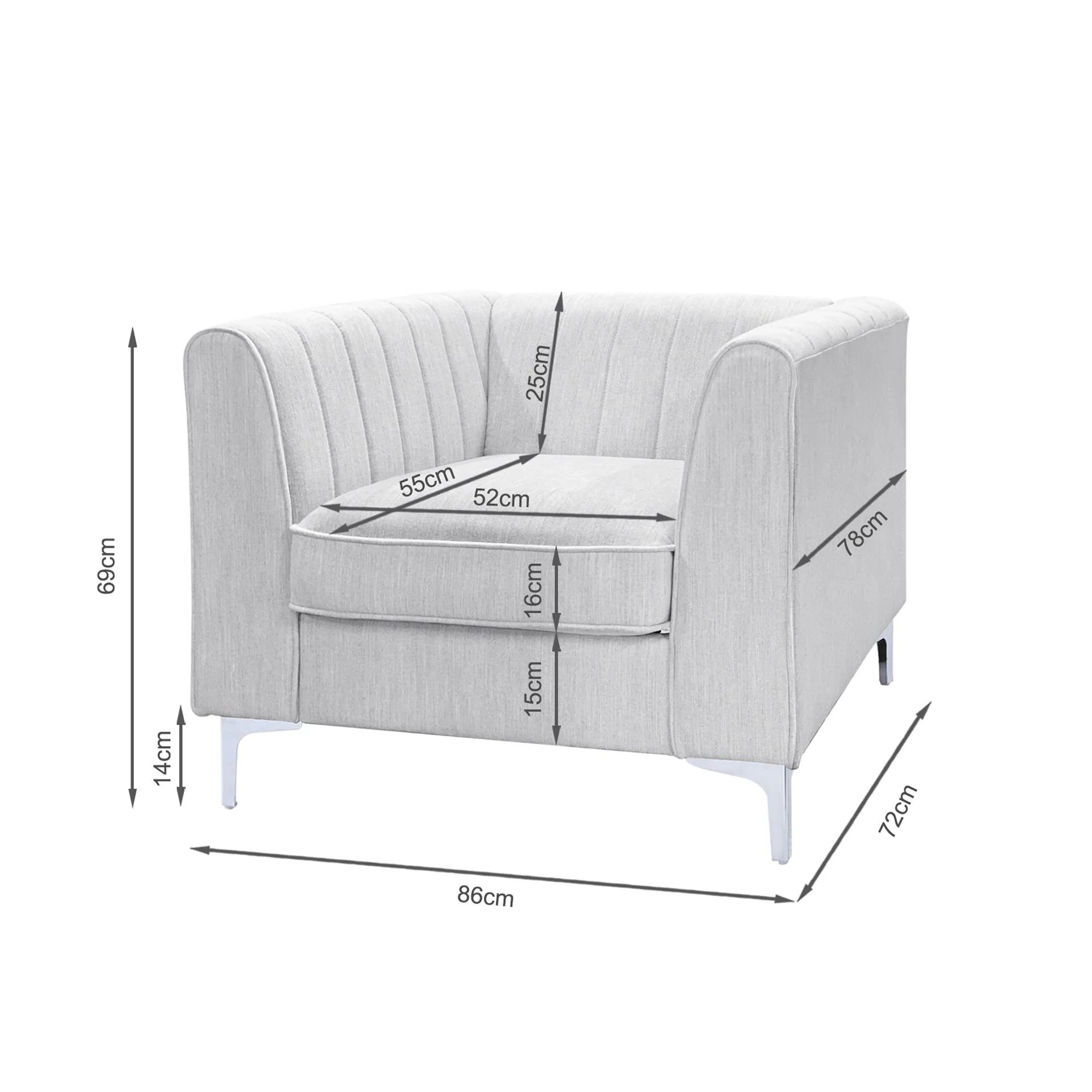Madison Occasional Chair - Stone - Image 10