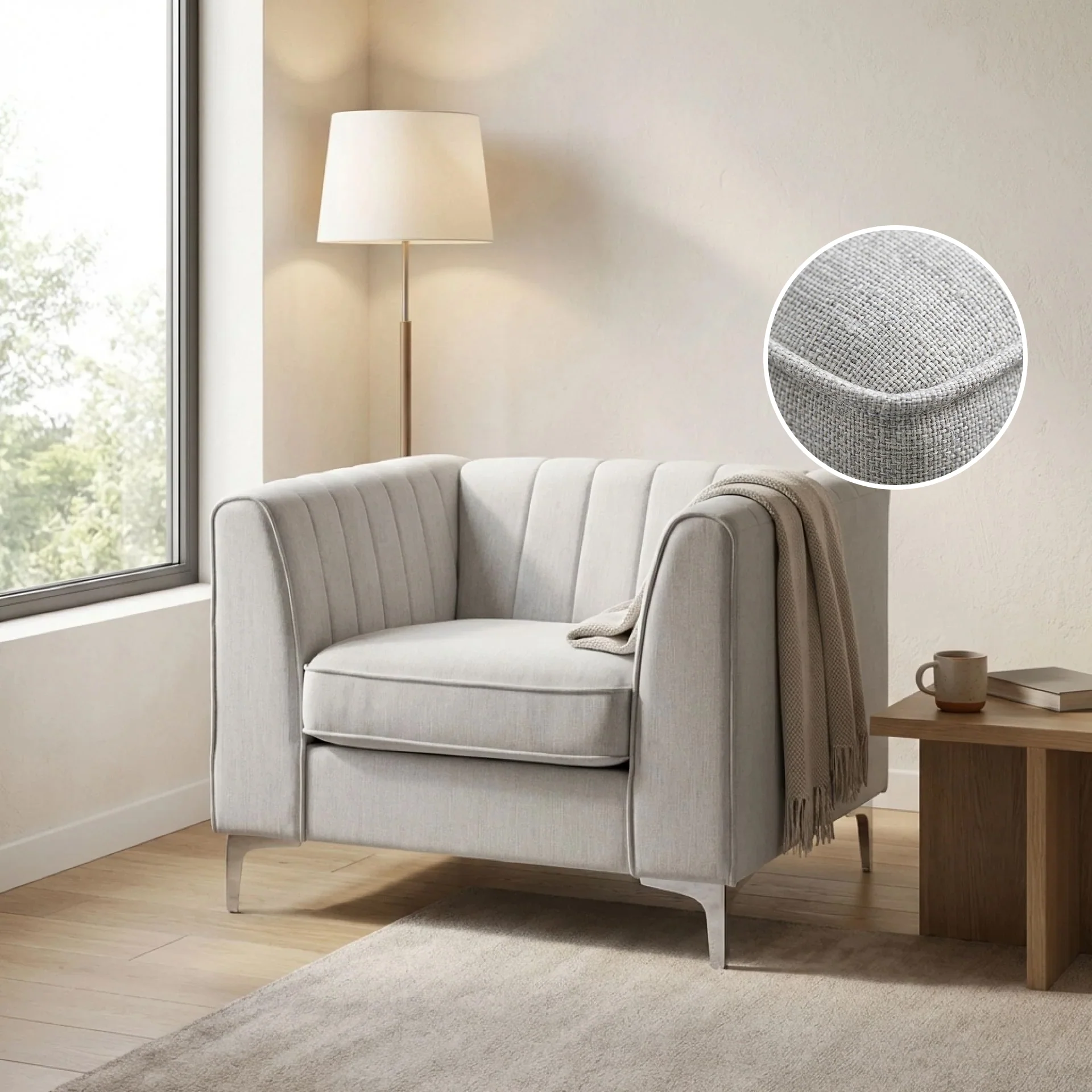 Madison Occasional Chair - Stone - Image 2
