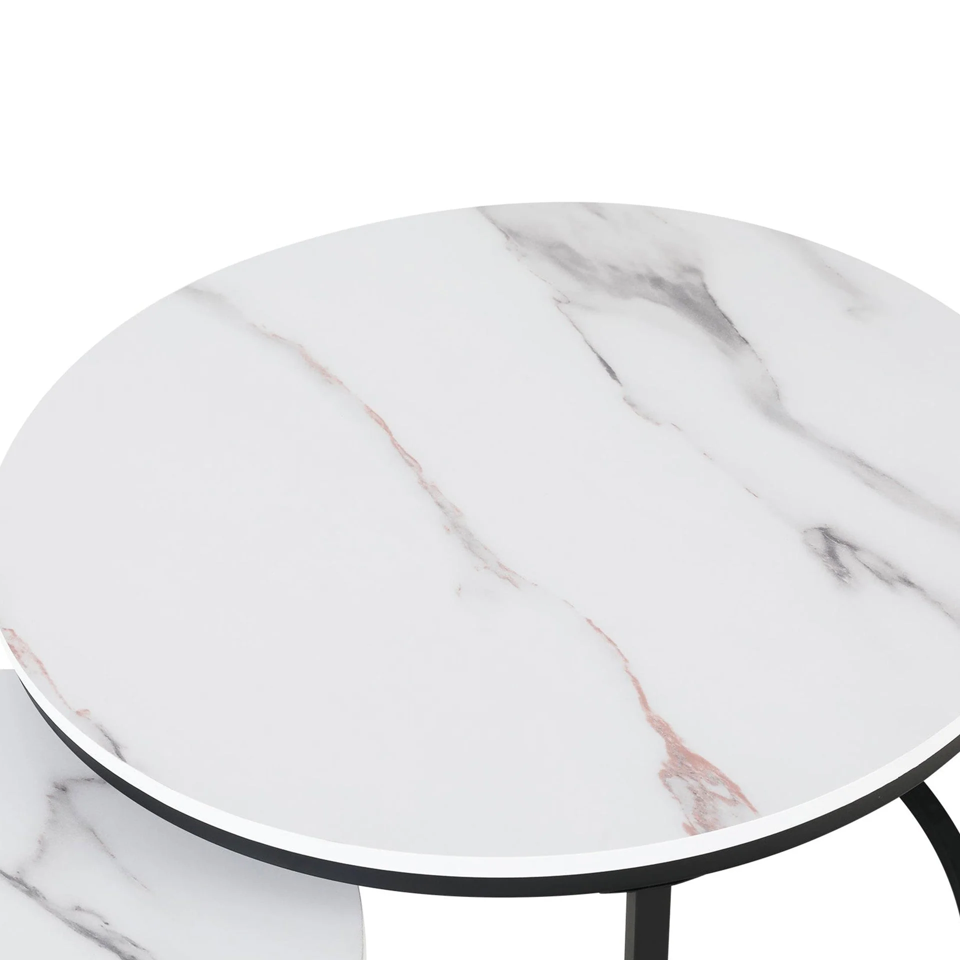 Mainit Nesting Coffee Table - Set of 2 - White + Black - Image 5