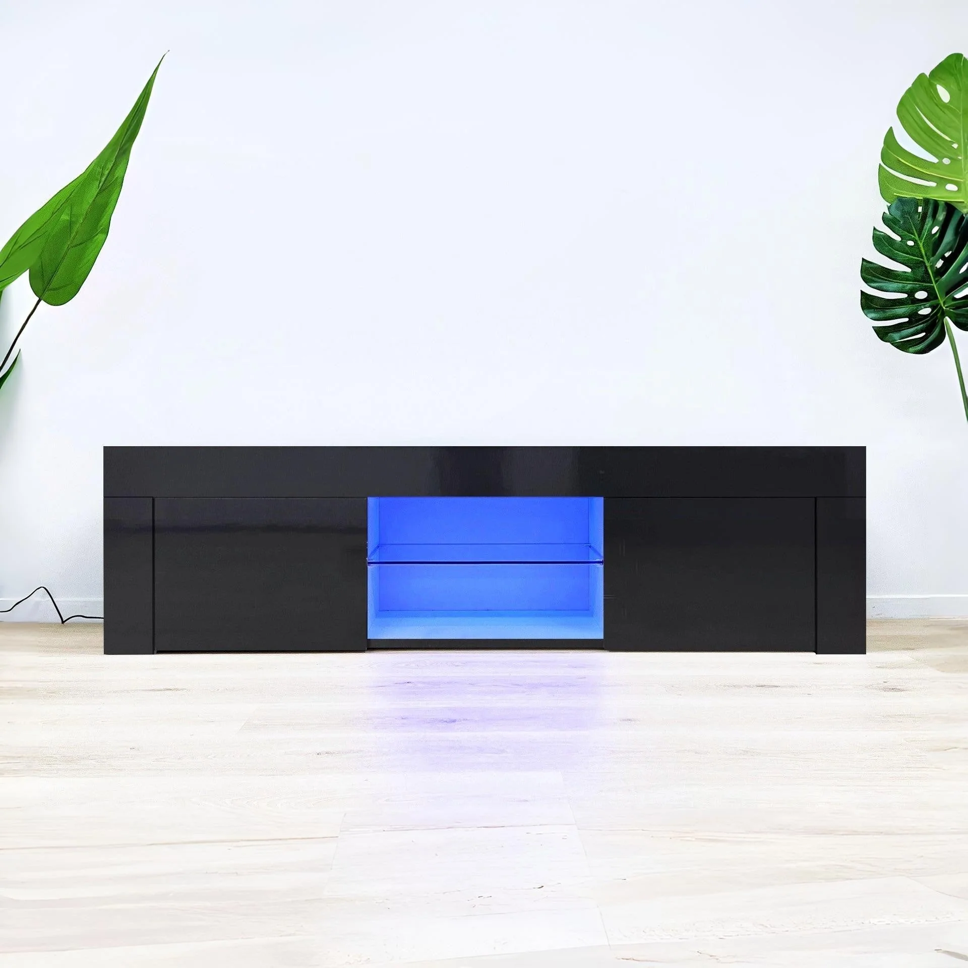 Maize 1.3m LED Entertainment Unit - Black - Image 8