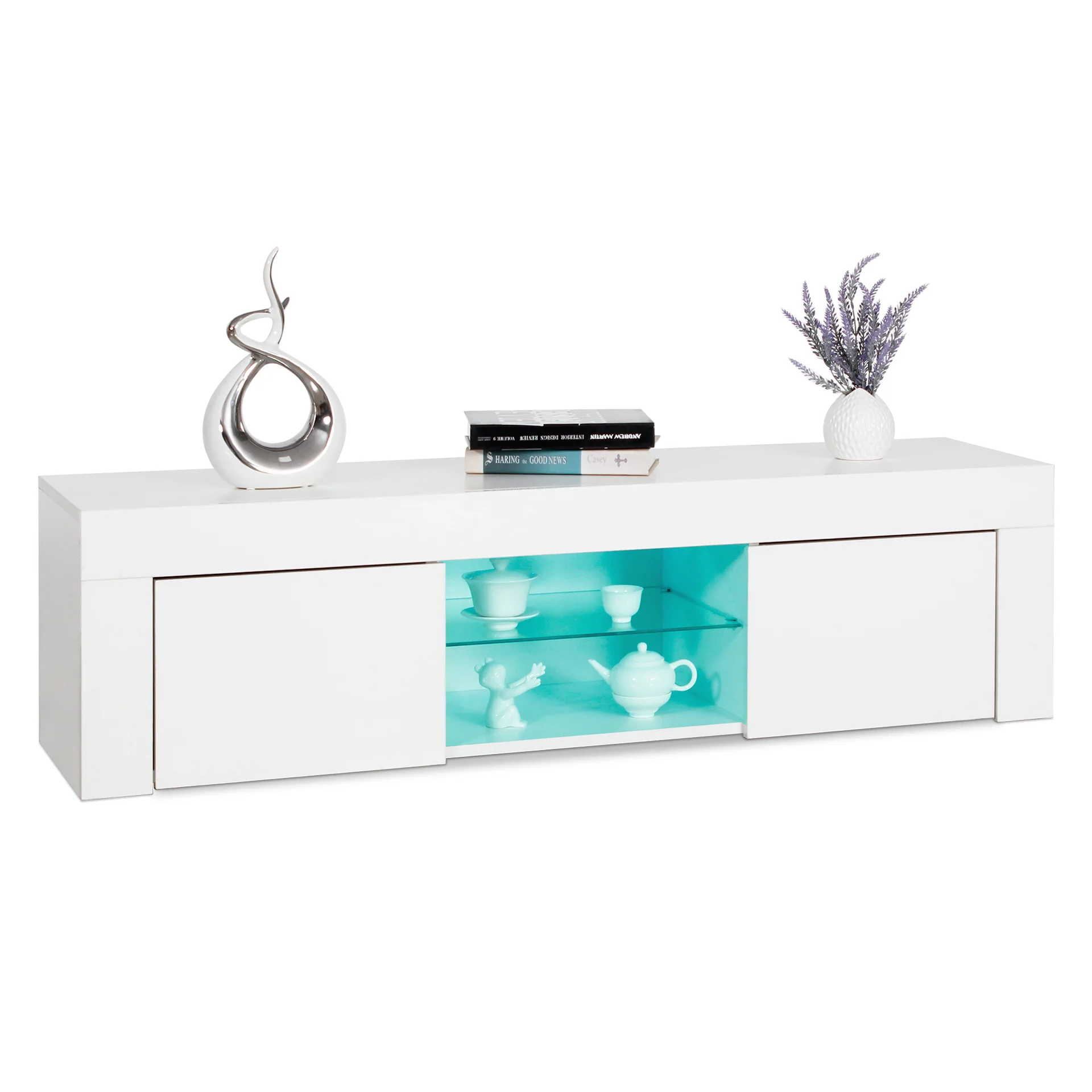 Maize 1.3m LED Entertainment Unit - White - Image 11
