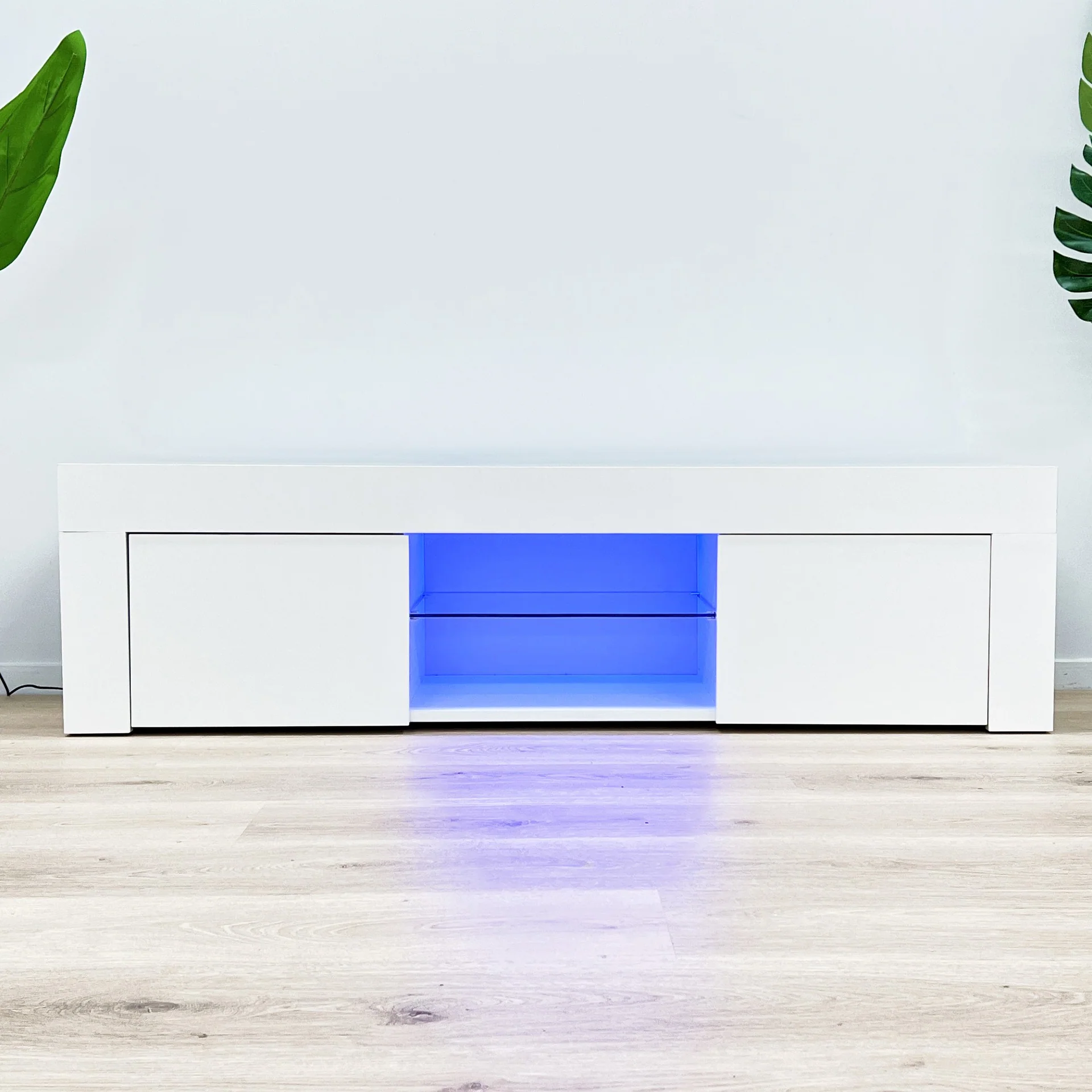 Maize 1.3m LED Entertainment Unit - White - Image 8