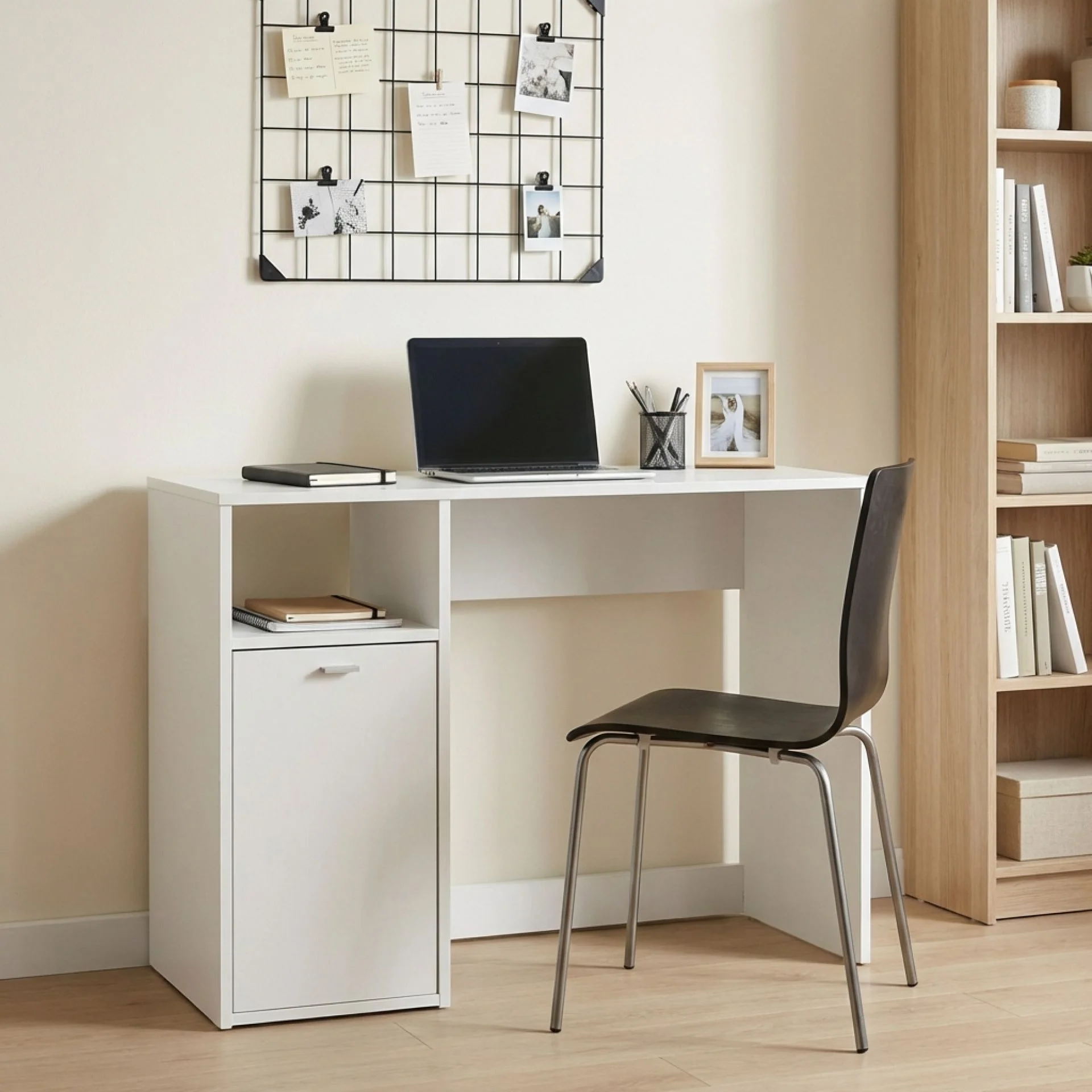 Makalu 100cm Computer Desk - White - Image 4