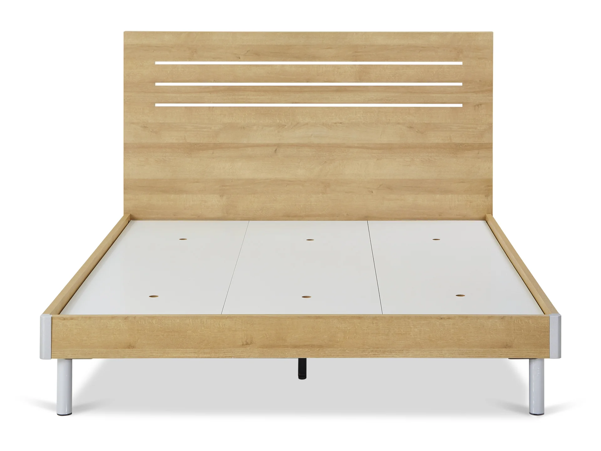 MAKALU King Wooden Bed Frame - Oak - Image 3