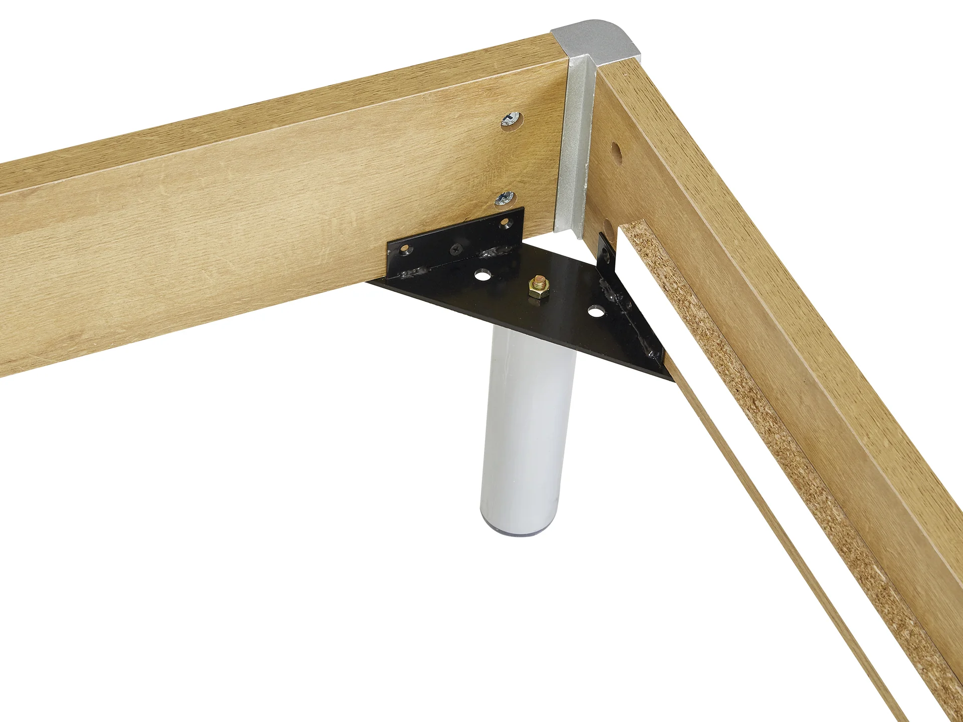 MAKALU King Wooden Bed Frame - Oak - Image 8