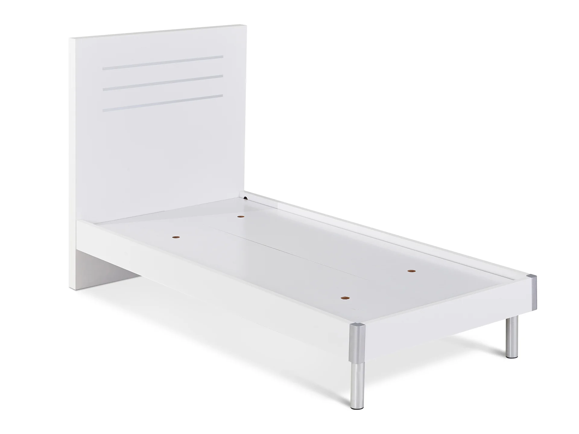 MAKALU Single Wooden Bed Frame - WHITE - Image 2