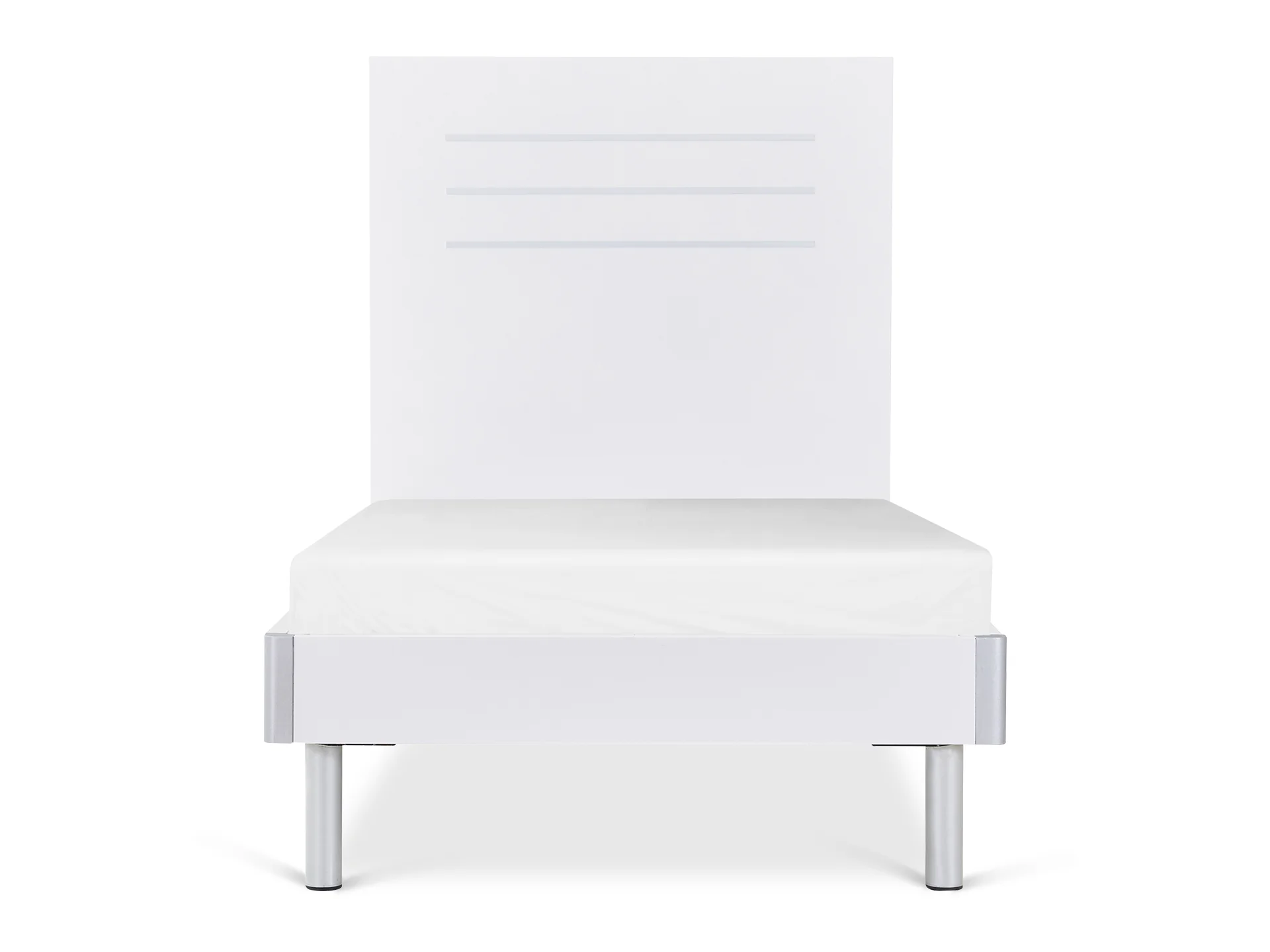 MAKALU Single Wooden Bed Frame - WHITE - Image 3