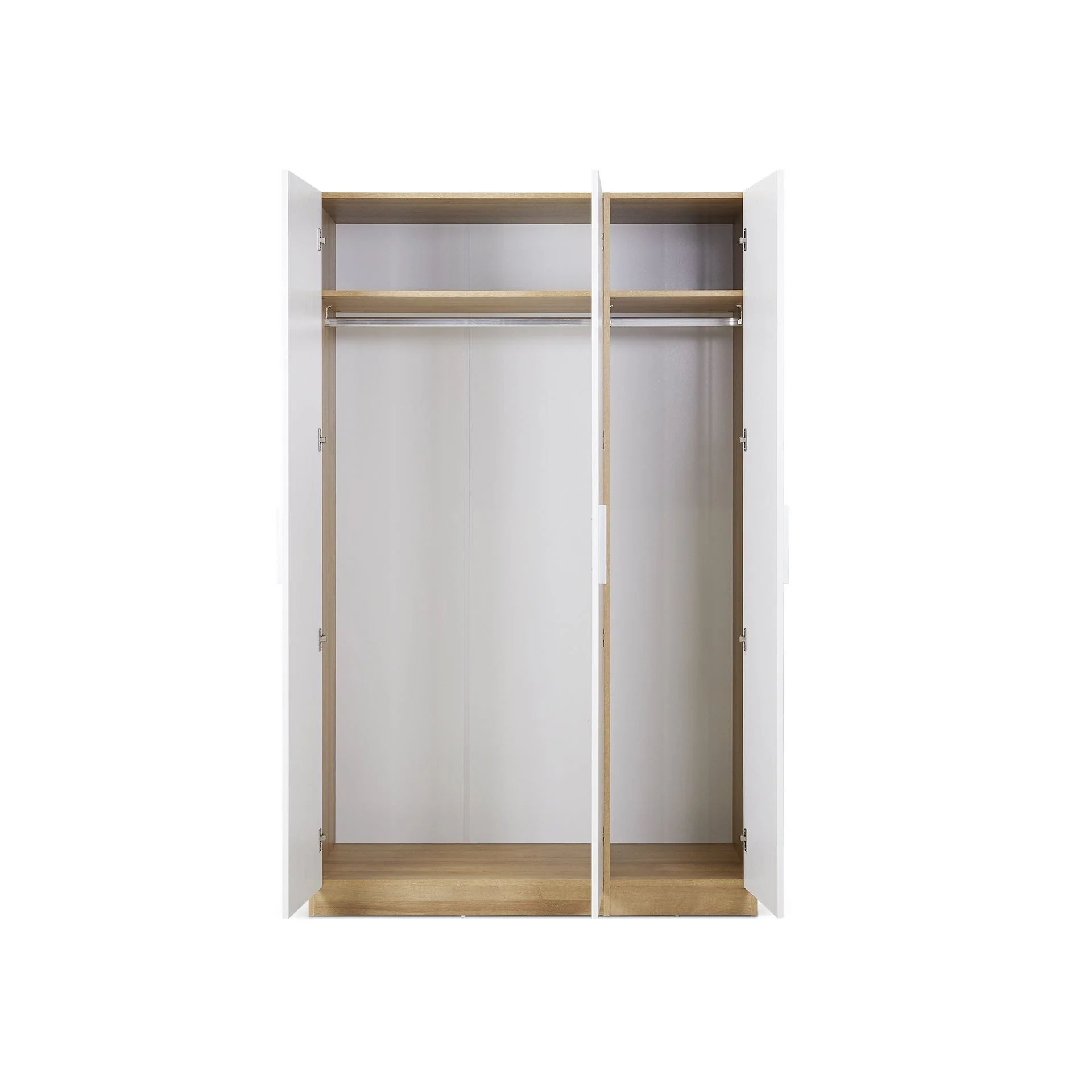Makalu Wardrobe 3 Door Storage Shelves - Oak - Image 10