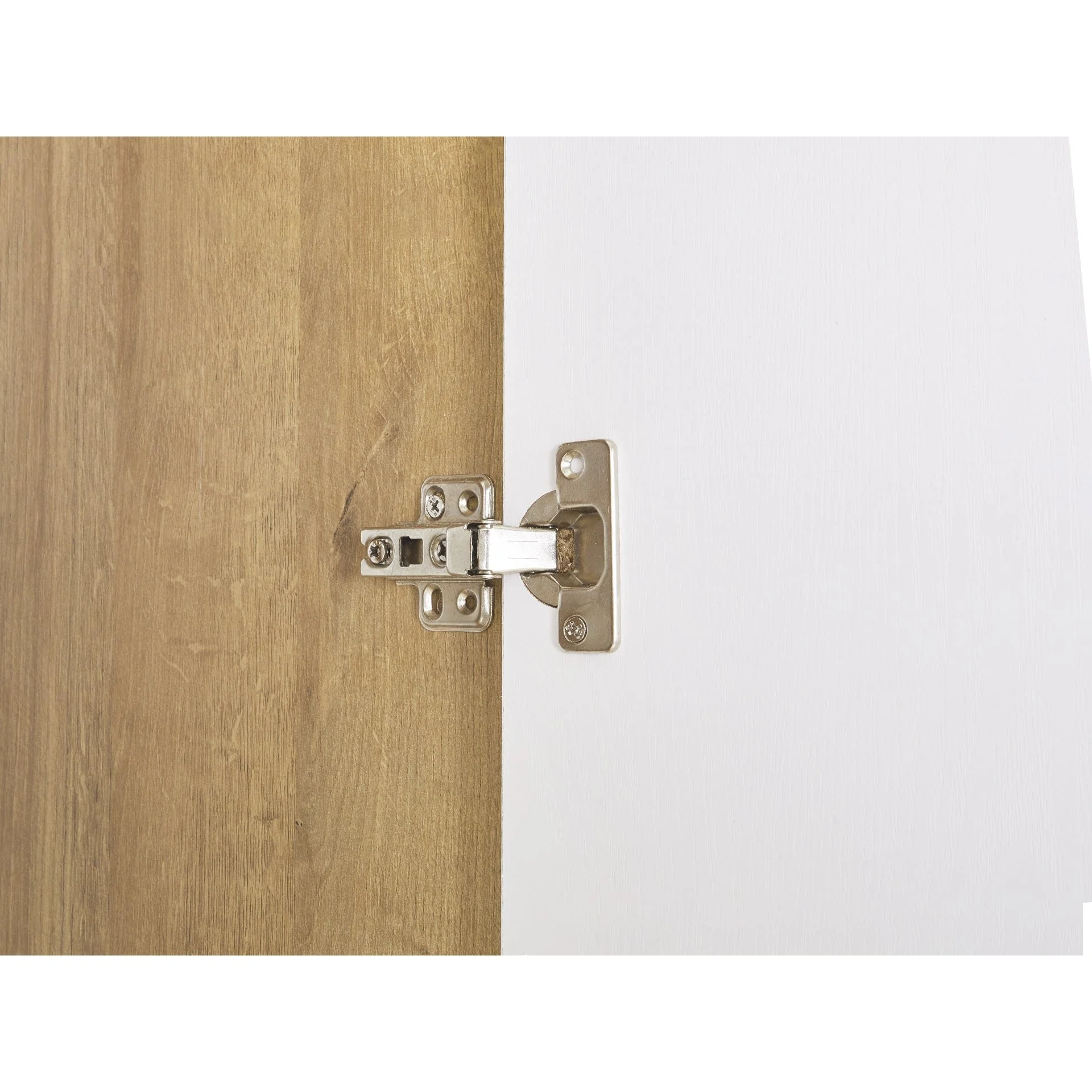 Makalu Wardrobe 3 Door Storage Shelves - Oak - Image 13