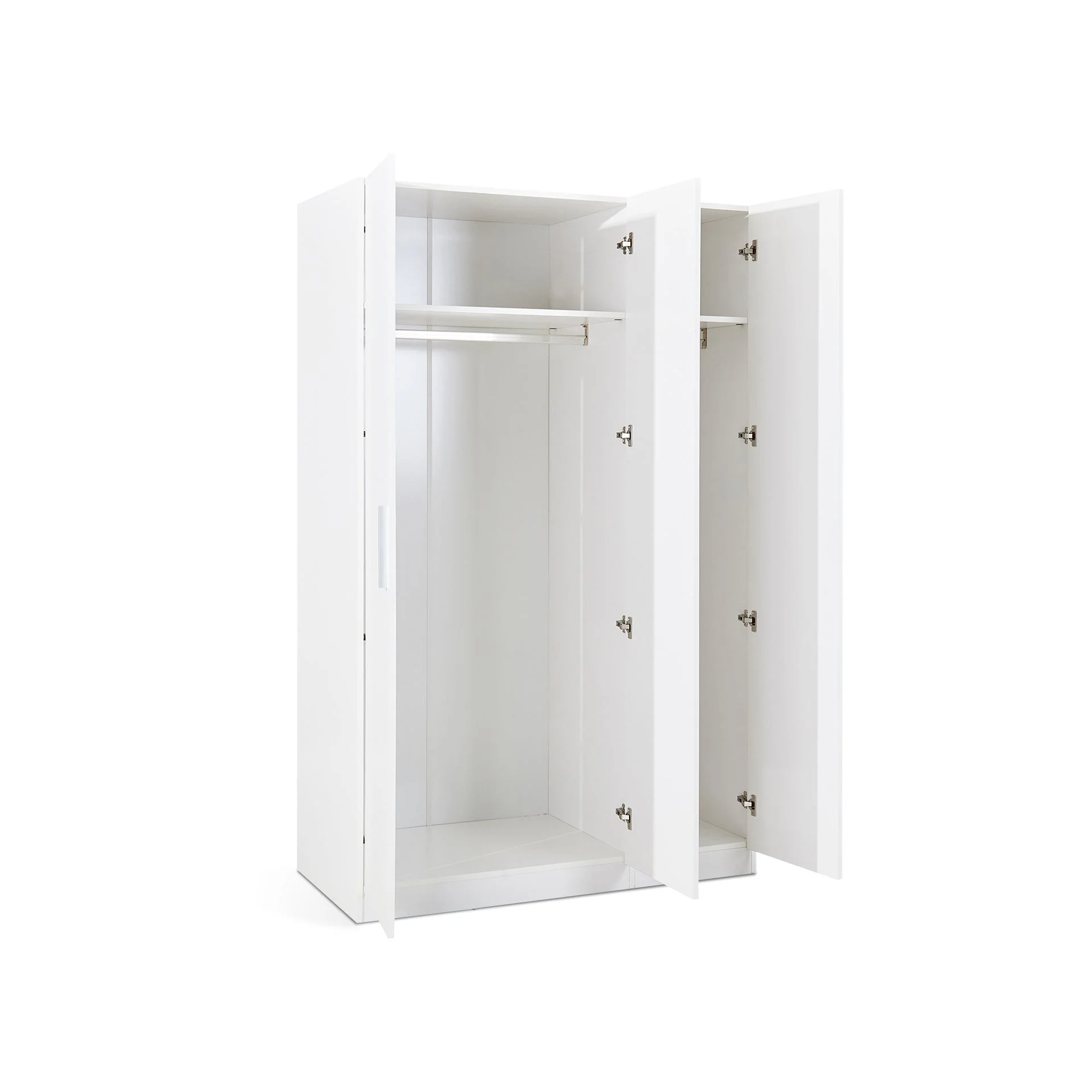 Makalu Wardrobe 3 Door Storage Shelves - White - Image 11