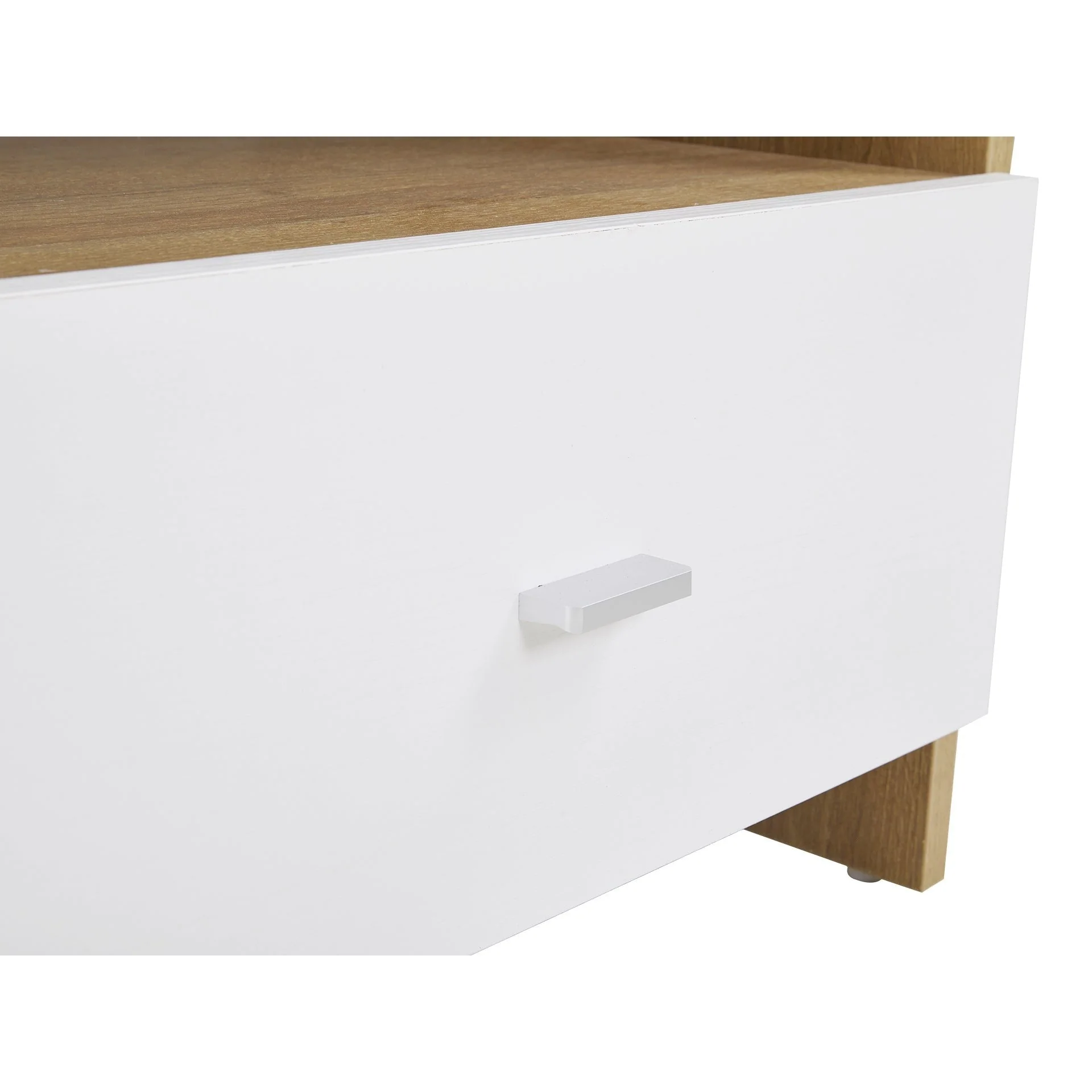 Makalu Wooden Bedside Table Nightstand - Oak - Image 12