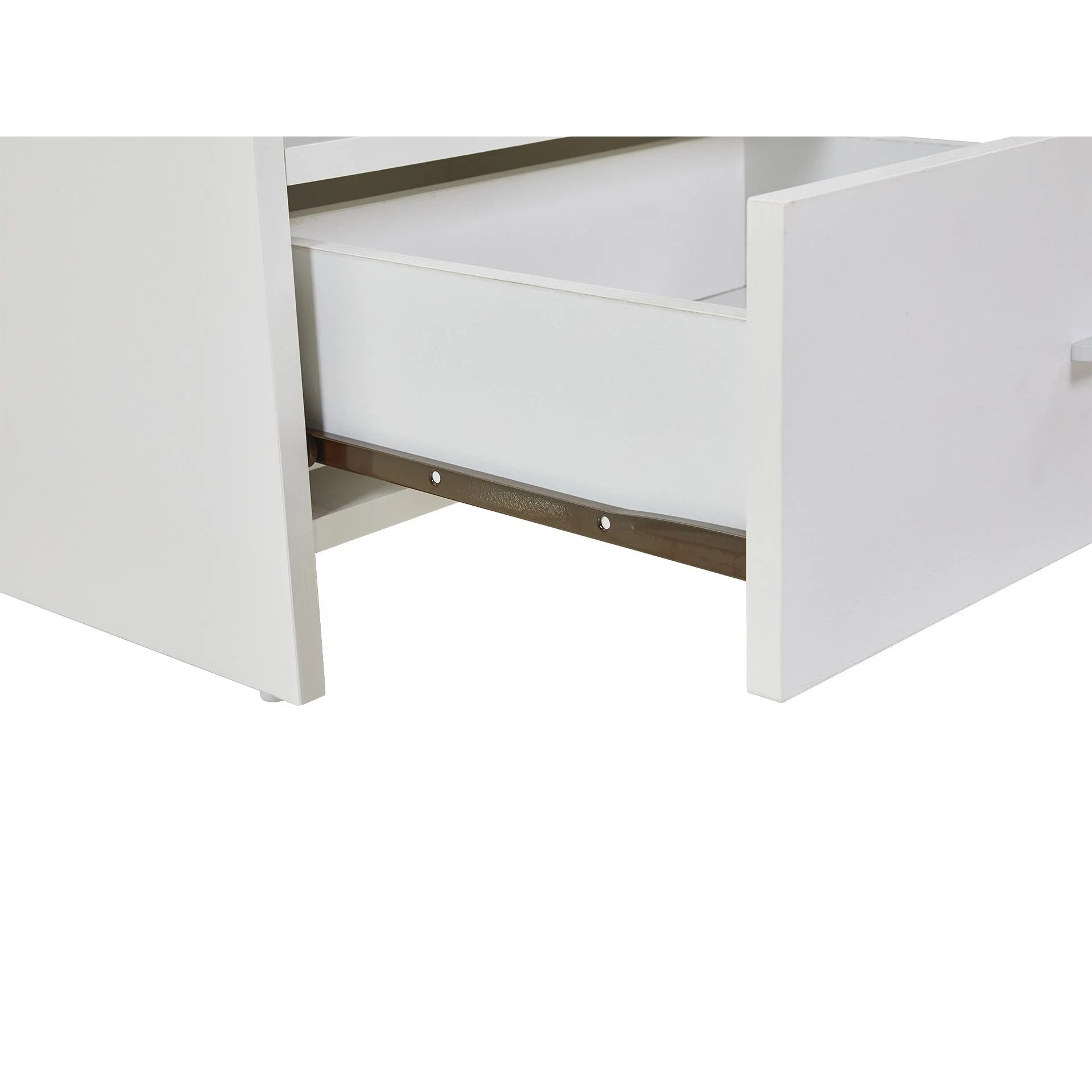 Makalu Wooden Bedside Table with 1 Drawer - White - Image 14