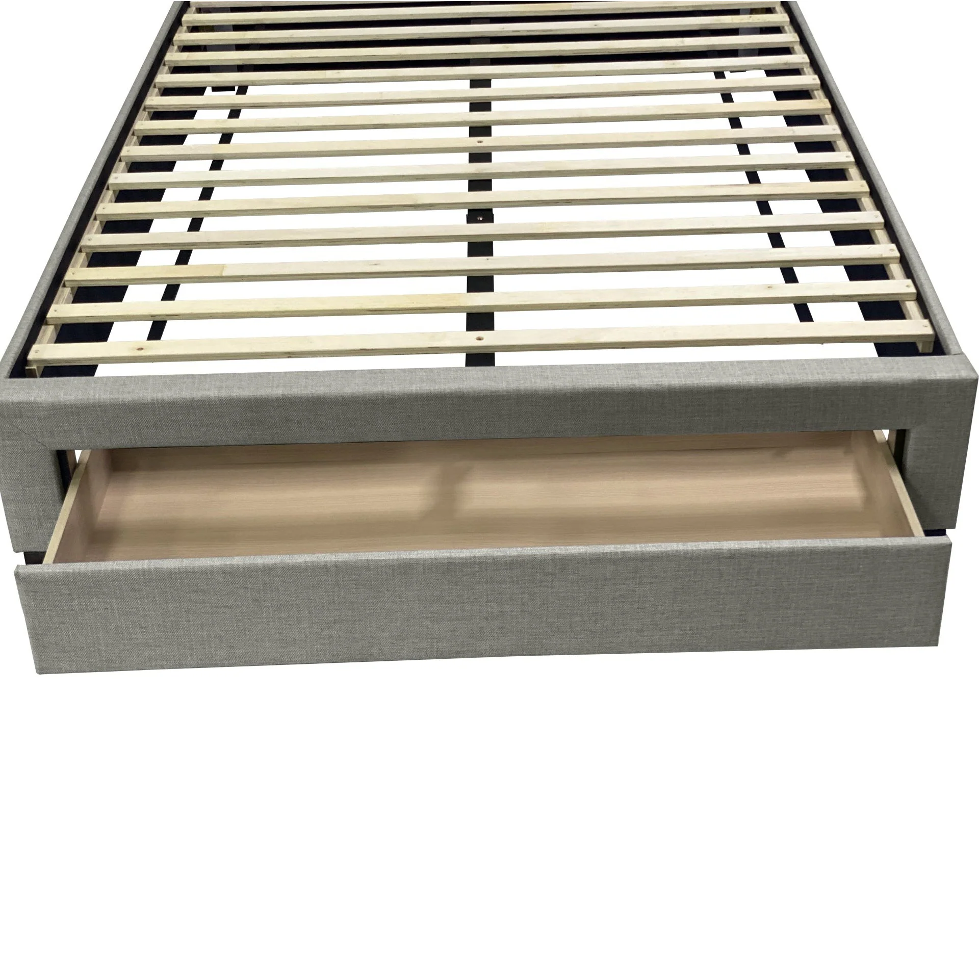 Makra Queen Bed Frame with Storage - Fog - Image 3