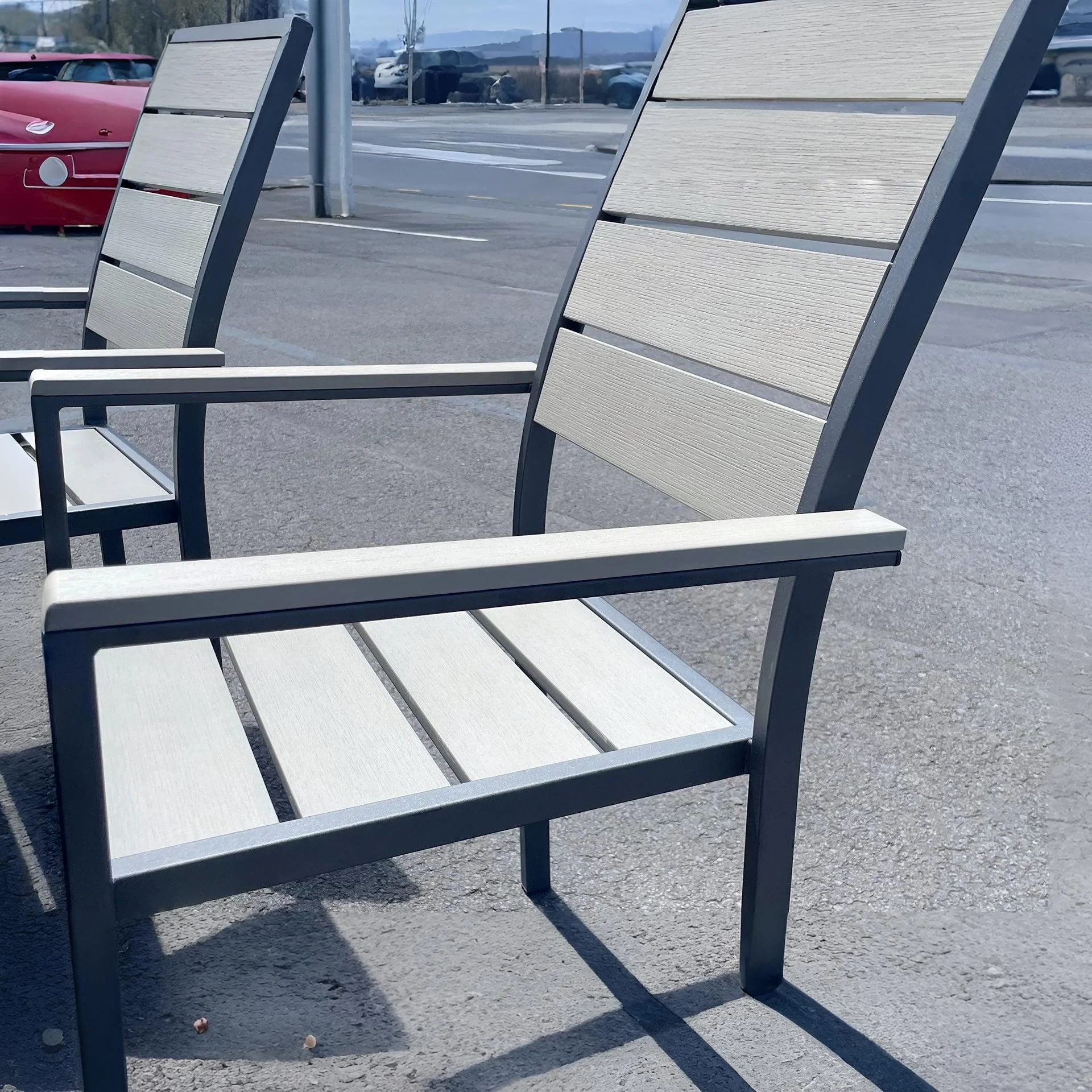 Malakula 5 Piece Outdoor Dining Set - Grey - Image 7