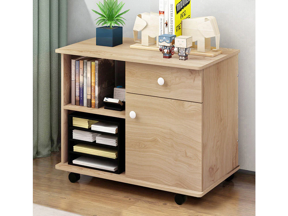 MALIGNE Storage Shelf Office Cabinet on Wheels - Image 10