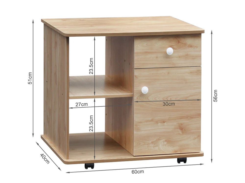 MALIGNE Storage Shelf Office Cabinet on Wheels - Image 12