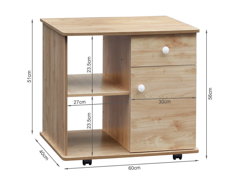 MALIGNE Storage Shelf Office Cabinet on Wheels - Image 3
