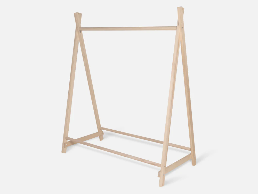 MALOMBE Wooden Clothes Rack Hanger - Oak - Image 3