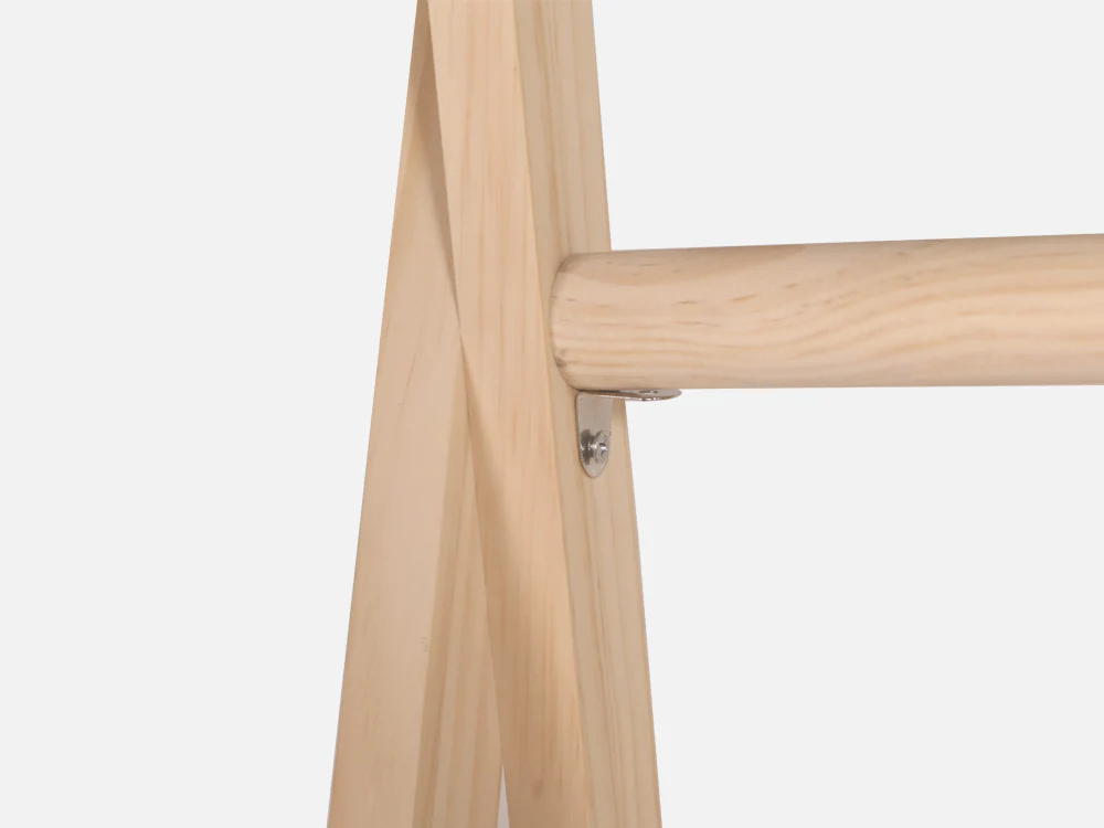 MALOMBE Wooden Clothes Rack Hanger - Oak - Image 5