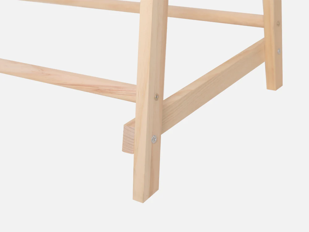 MALOMBE Wooden Clothes Rack Hanger - Oak - Image 6