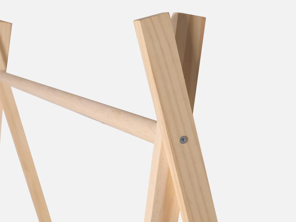 MALOMBE Wooden Clothes Rack Hanger - Oak - Image 7