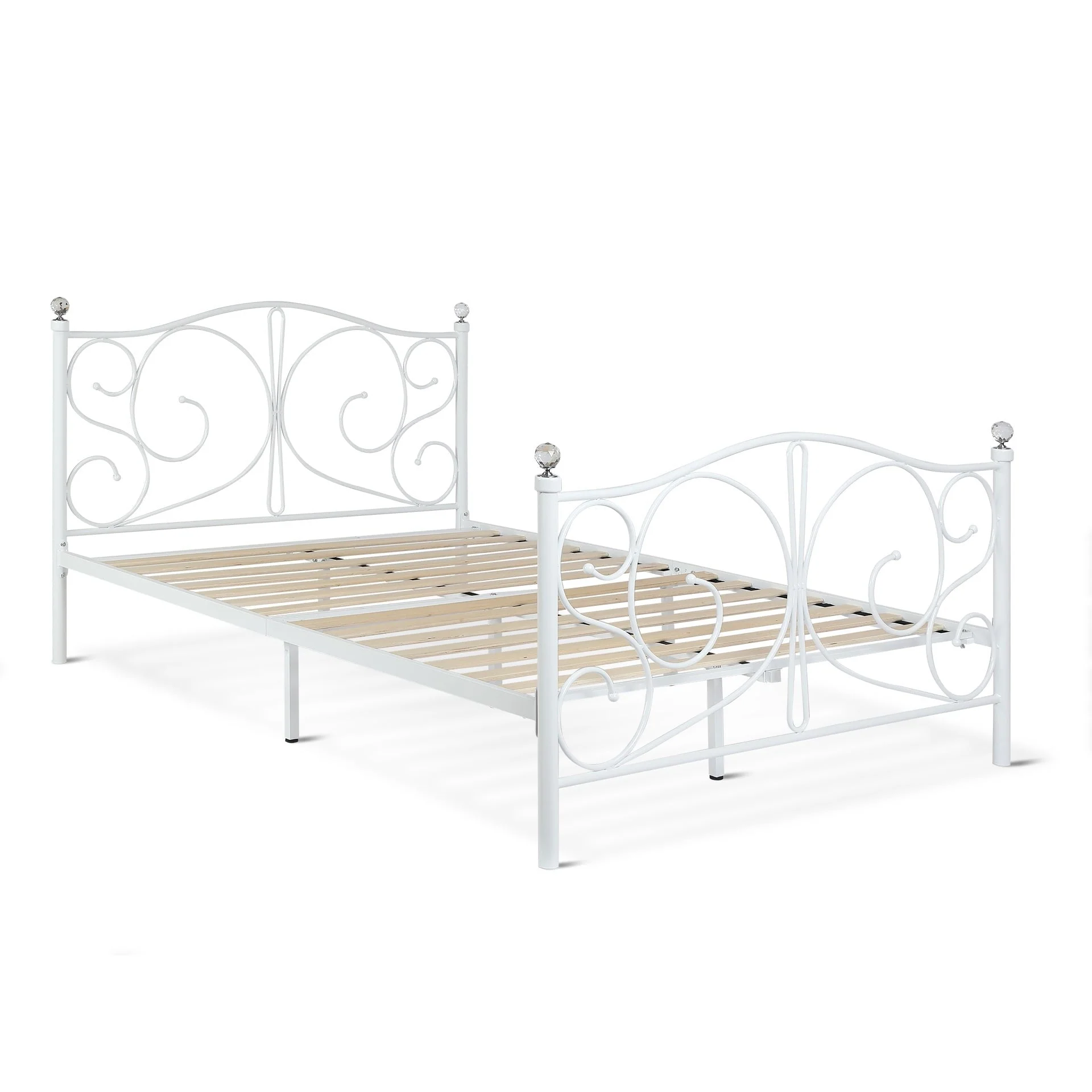 Manaia Double Metal Bed Frame - White - Image 2