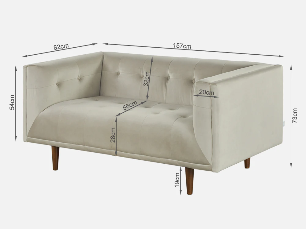 MANAROLA 2 Seater Sofa - BEIGE - Image 9