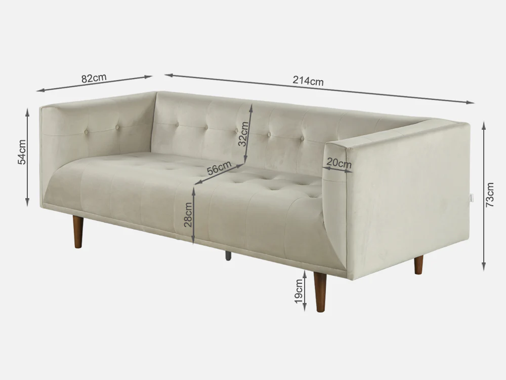 MANAROLA 3 Seater Sofa - BEIGE - Image 9