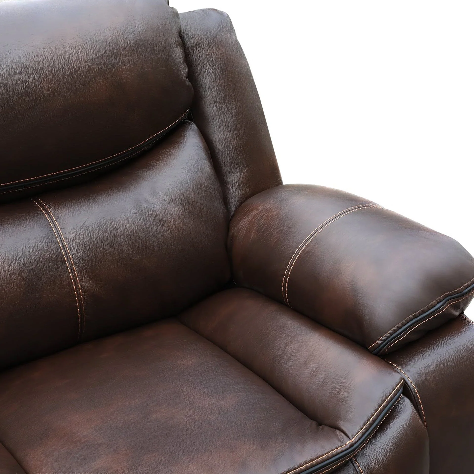Mandan Manual Recliner Corner Sofa - Brown - Image 12